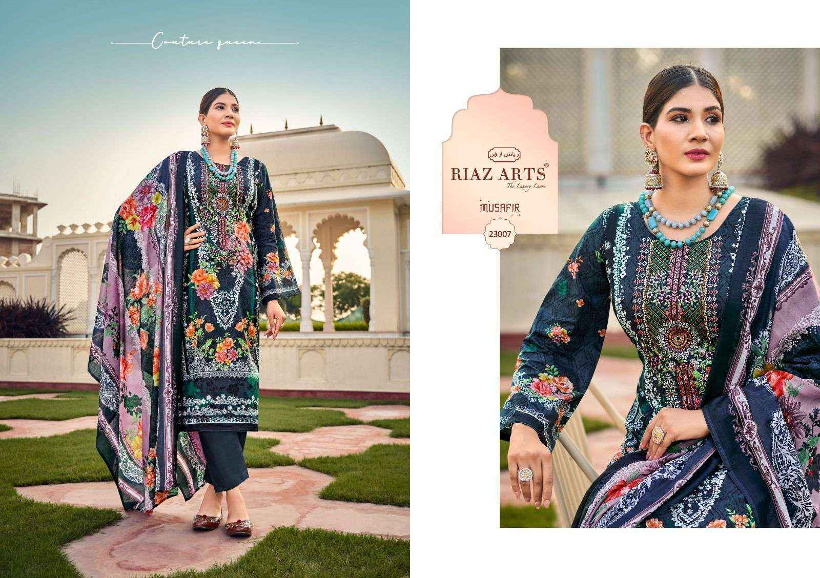 Riaz Arts Musafir Vol 15 Pakistani Suits Latest Catalog Wholesale Price ( 8 Pcs Catalogue )