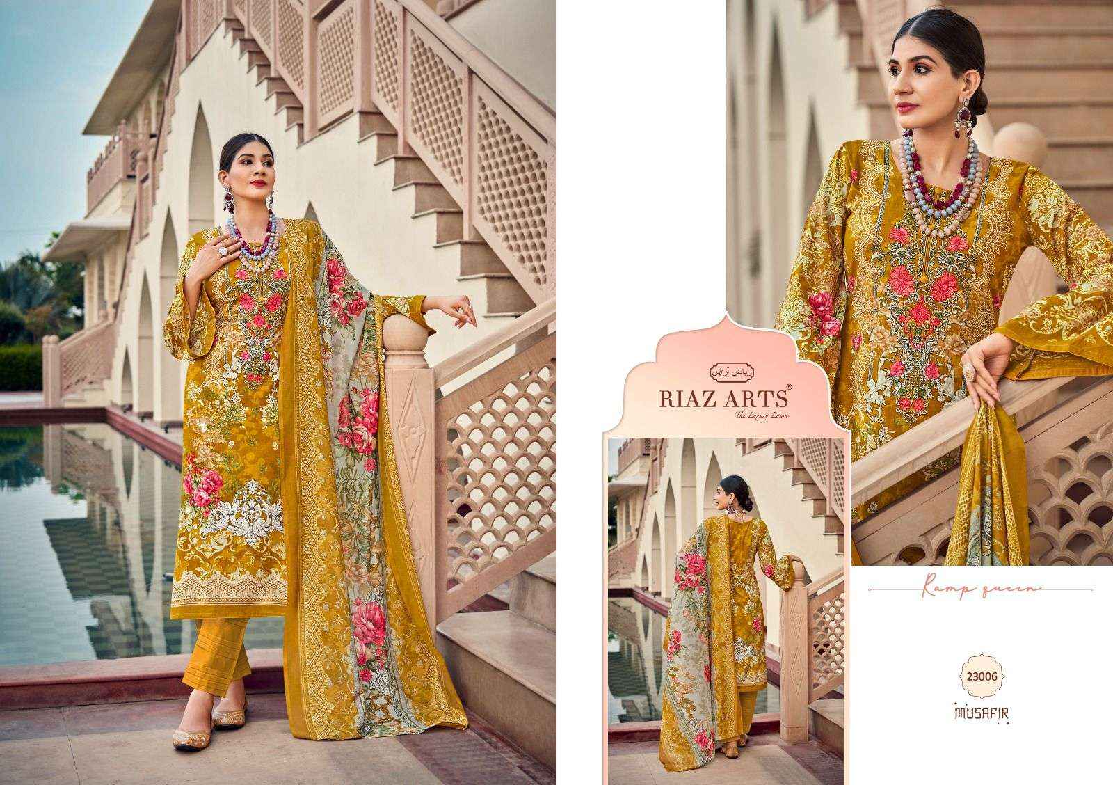 Riaz Arts Musafir Vol 15 Pakistani Suits Latest Catalog Wholesale Price ( 8 Pcs Catalogue )