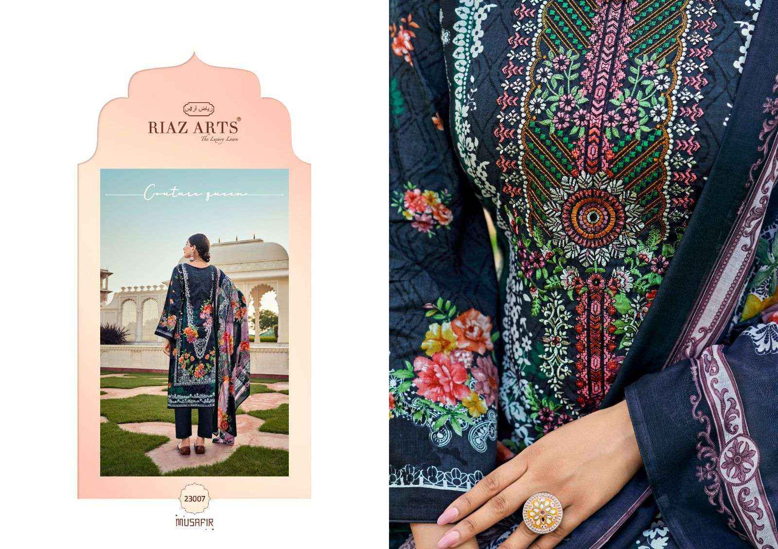 Riaz Arts Musafir Vol 15 Pakistani Suits Latest Catalog Wholesale Price ( 8 Pcs Catalogue )