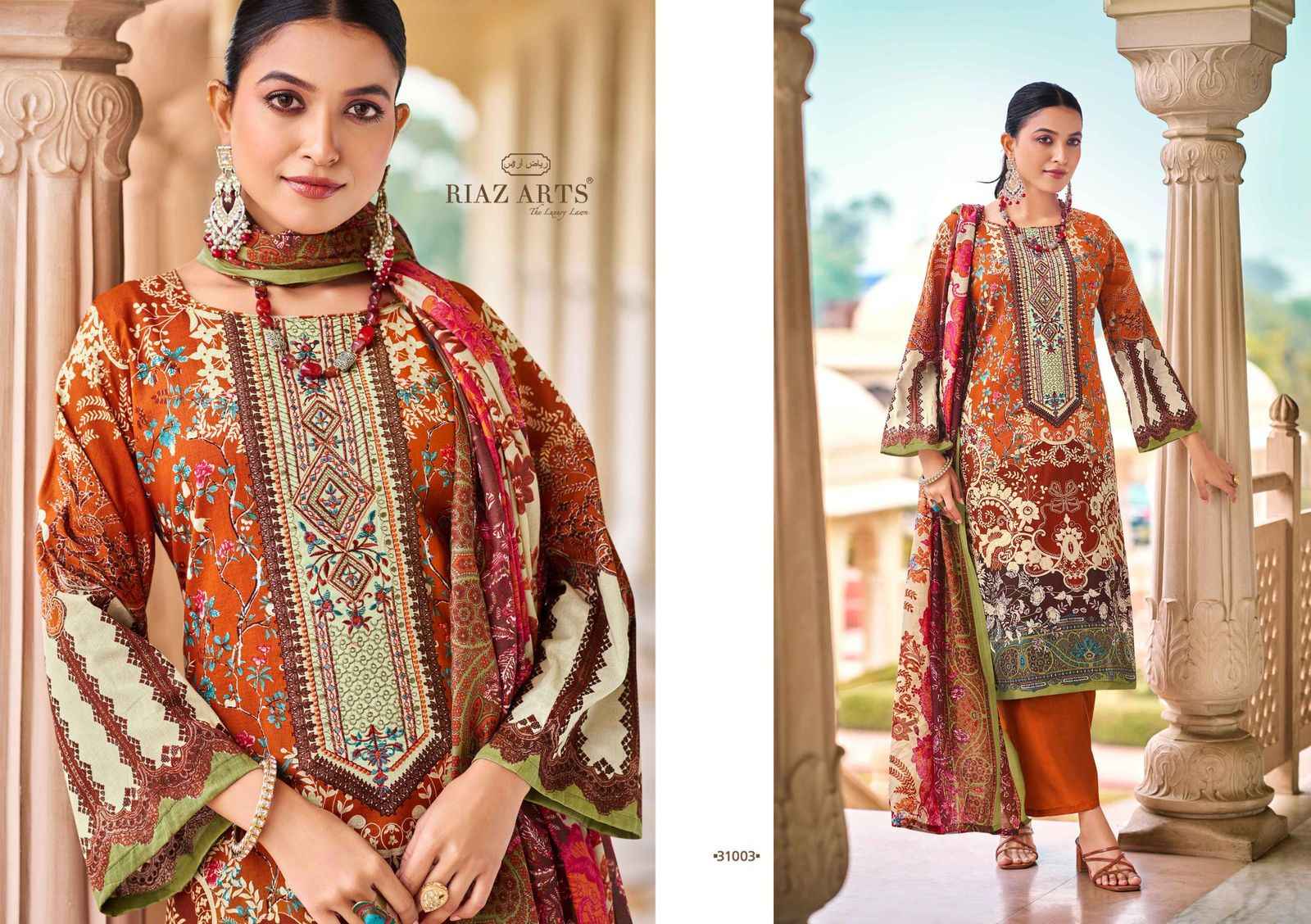 Riaz Arts Musafir Vol 20 Wholesale Pure Karachi Lawn Salwar Kameez ( 8 Pcs Catalogue )