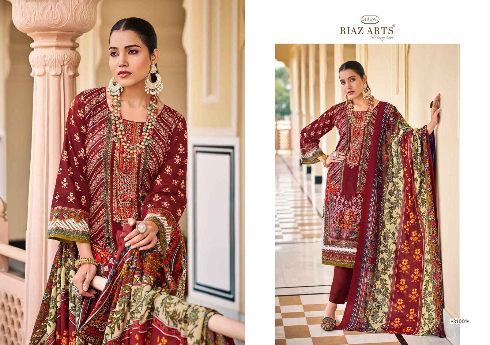 Riaz Arts Musafir Vol 20 Wholesale Pure Karachi Lawn Salwar Kameez ( 8 Pcs Catalogue )