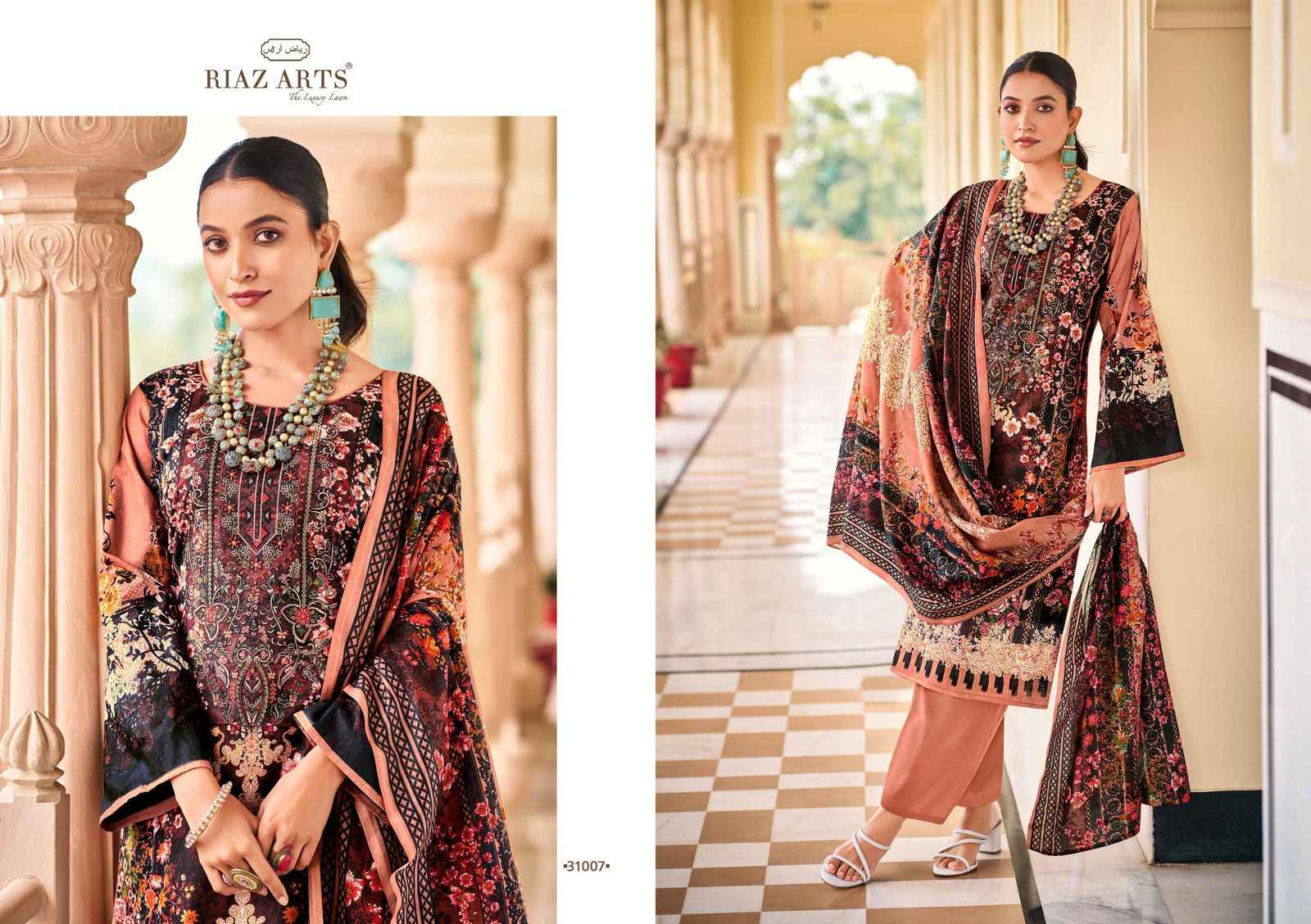 Riaz Arts Musafir Vol 20 Wholesale Pure Karachi Lawn Salwar Kameez ( 8 Pcs Catalogue )