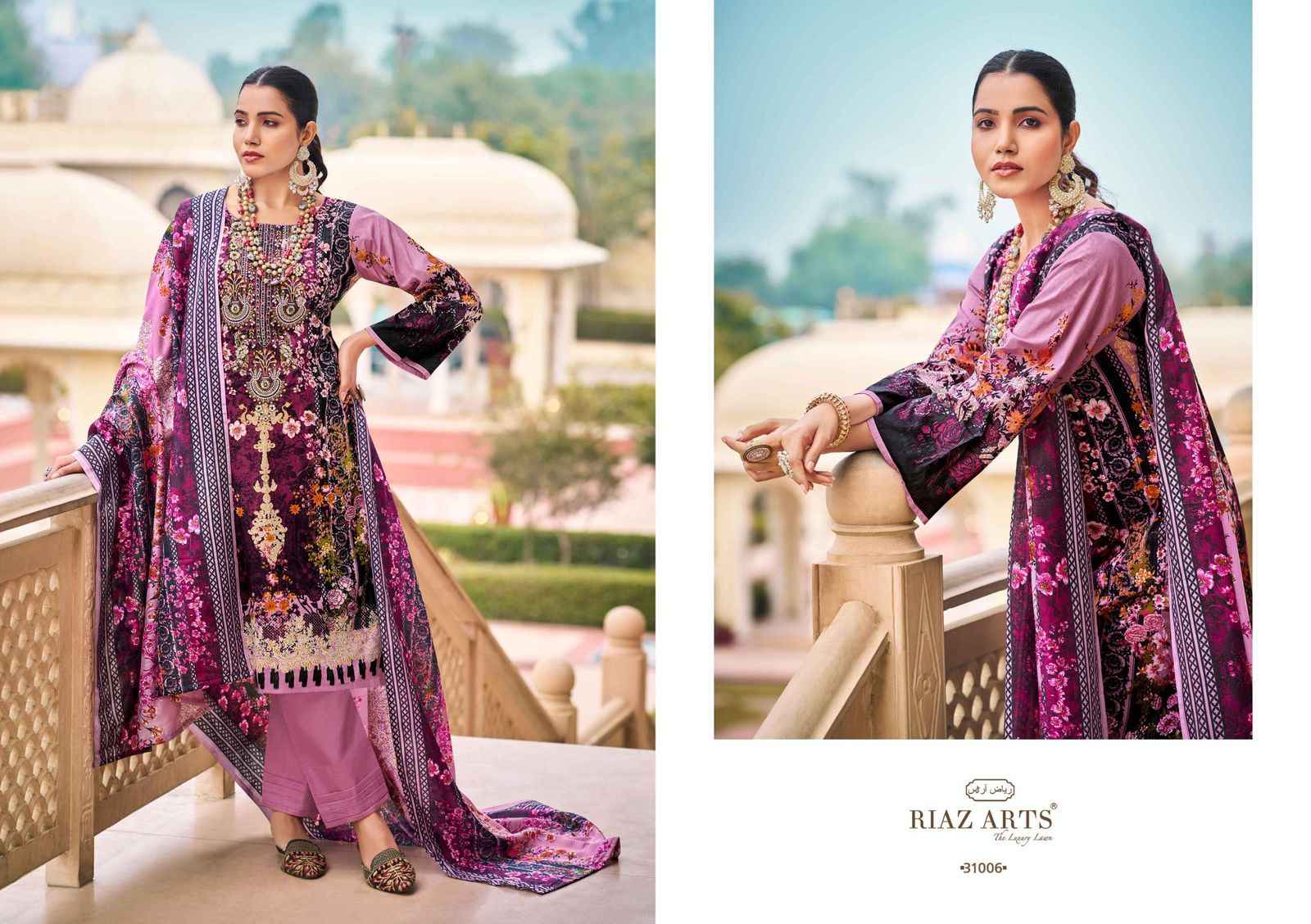 Riaz Arts Musafir Vol 20 Wholesale Pure Karachi Lawn Salwar Kameez ( 8 Pcs Catalogue )
