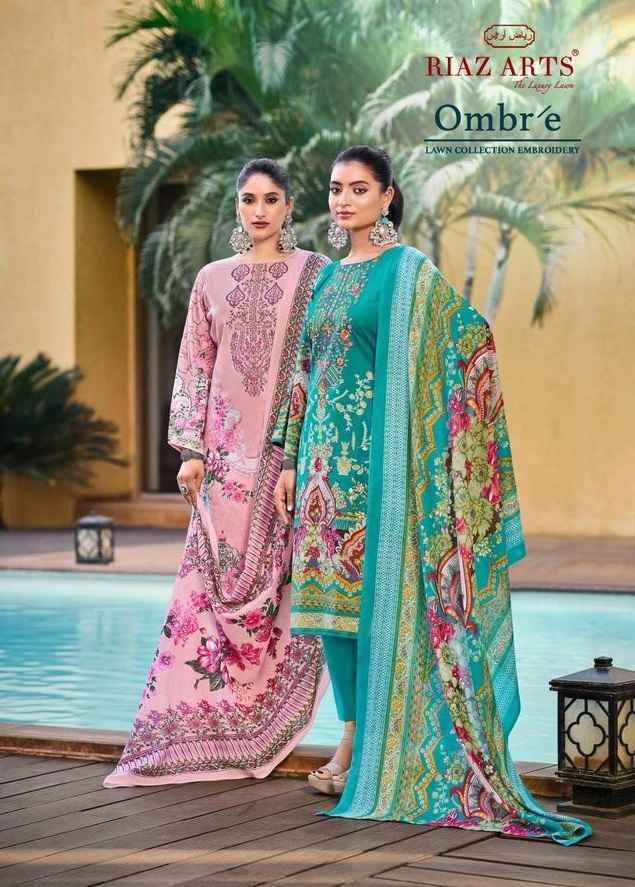 Riaz Arts Ombre Suits Lowest Catalog Wholesale Price ( 8 pcs Catalogue )
