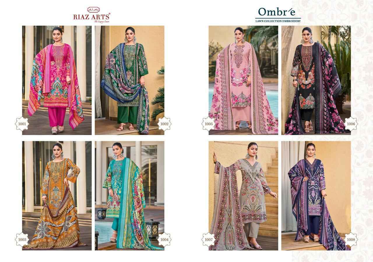 Riaz Arts Ombre Suits Lowest Catalog Wholesale Price ( 8 pcs Catalogue )