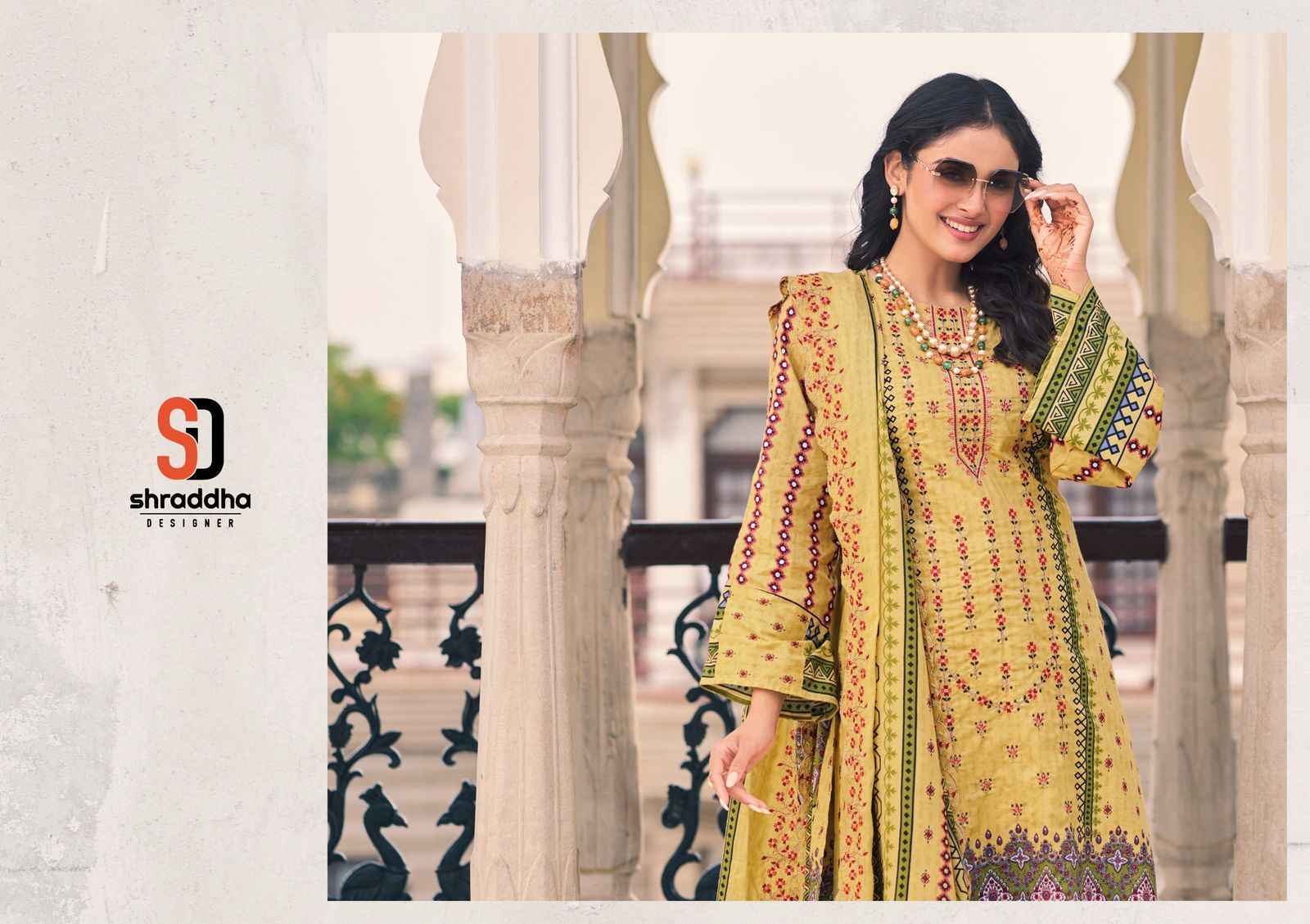 Shraddha Designer Bin Saeed Lawn Collection Vol 13 Cotton Dress Material ( 8 pcs Catalogue )