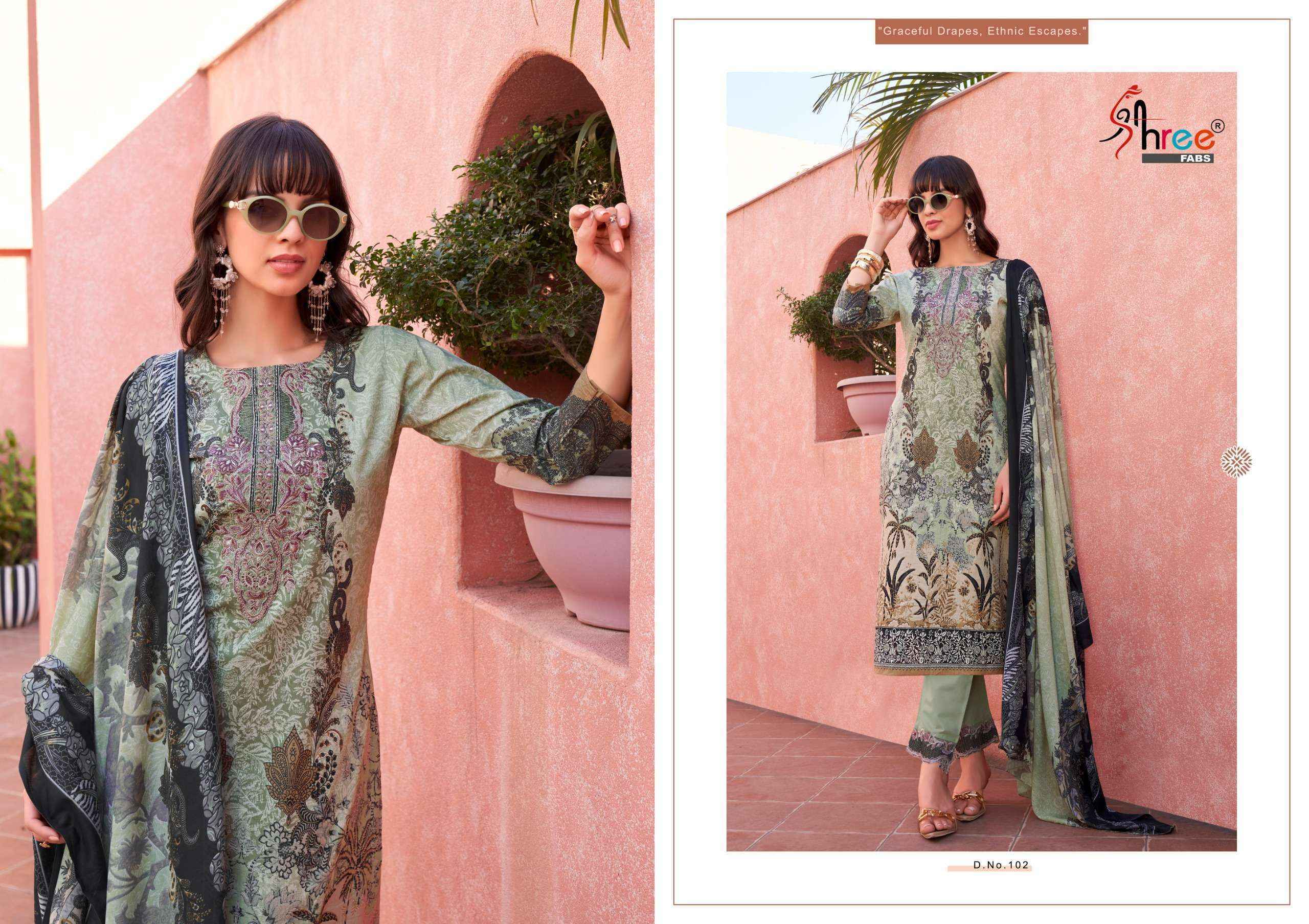 Shree Fabs Mashaal Emb Lawn Vol 1 Pakistani Suits Wholesale Price ( 8 pcs Catalogue )