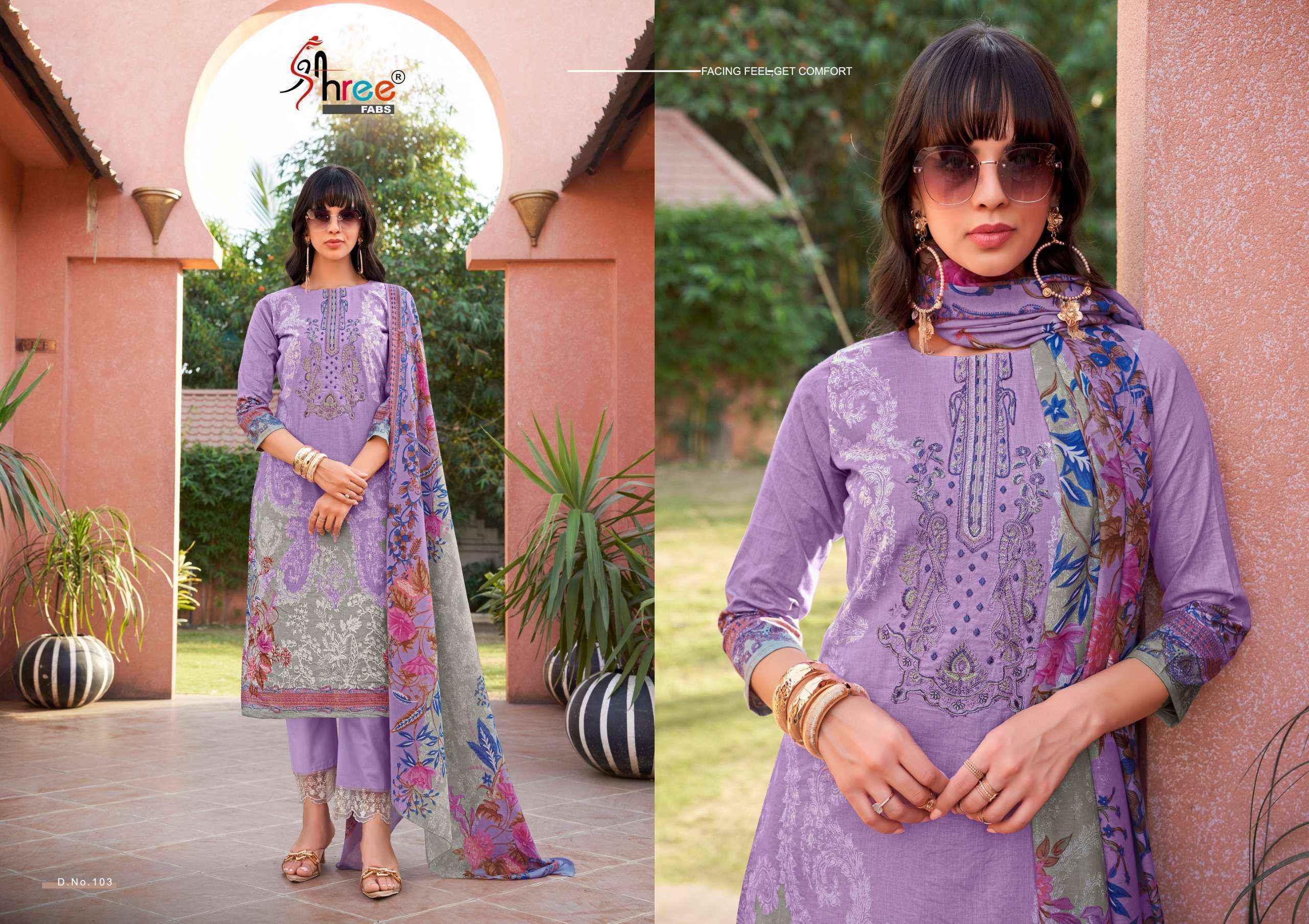Shree Fabs Mashaal Emb Lawn Vol 1 Pakistani Suits Wholesale Price ( 8 pcs Catalogue )