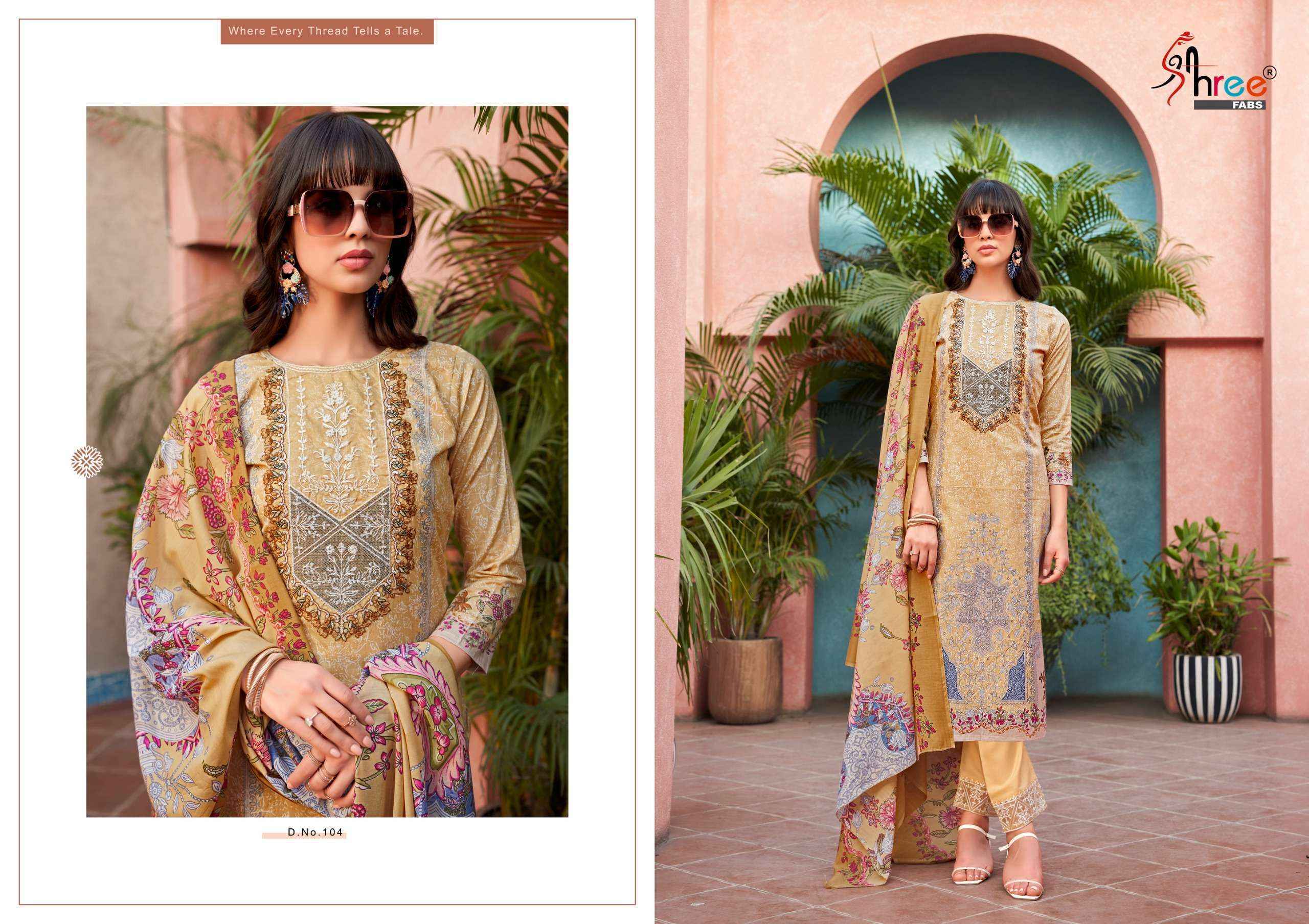 Shree Fabs Mashaal Emb Lawn Vol 1 Pakistani Suits Wholesale Price ( 8 pcs Catalogue )