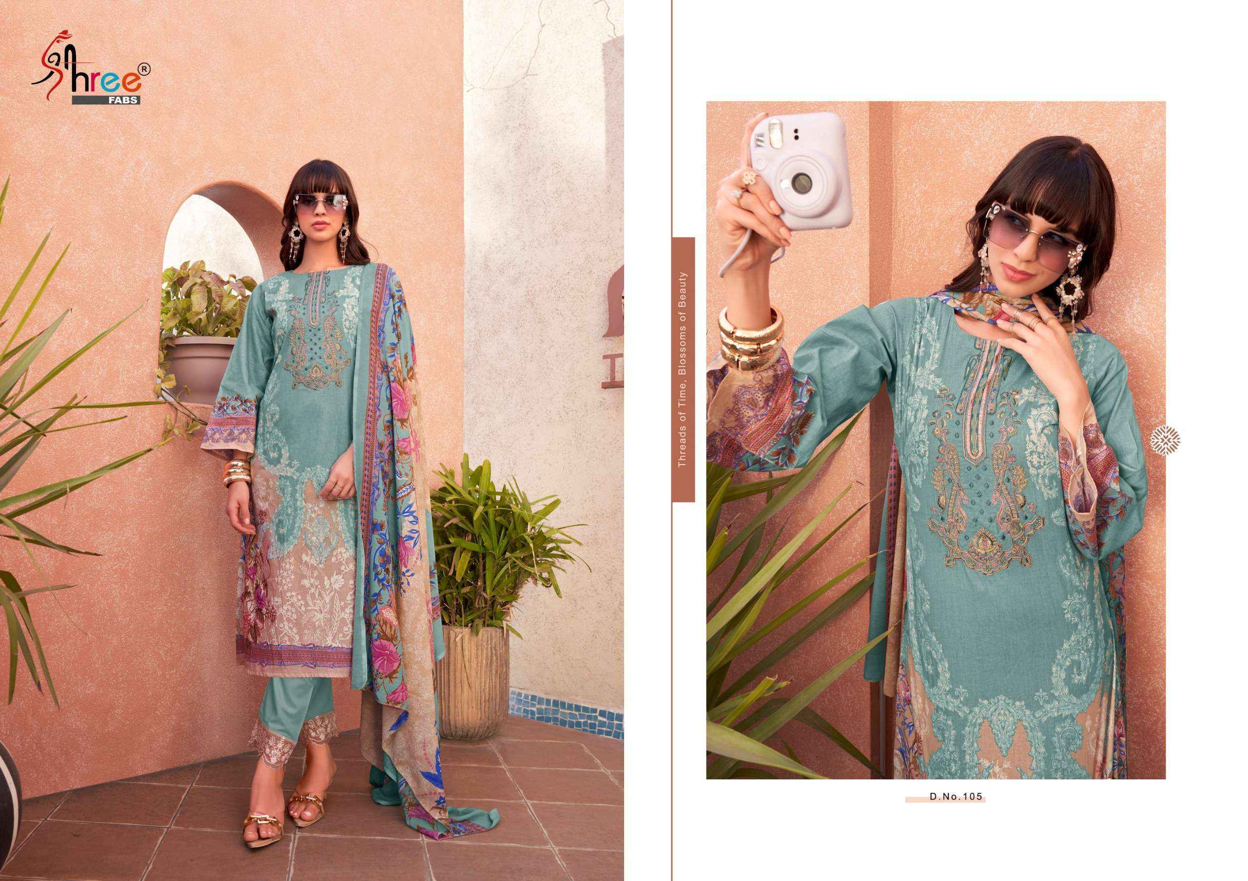 Shree Fabs Mashaal Emb Lawn Vol 1 Pakistani Suits Wholesale Price ( 8 pcs Catalogue )