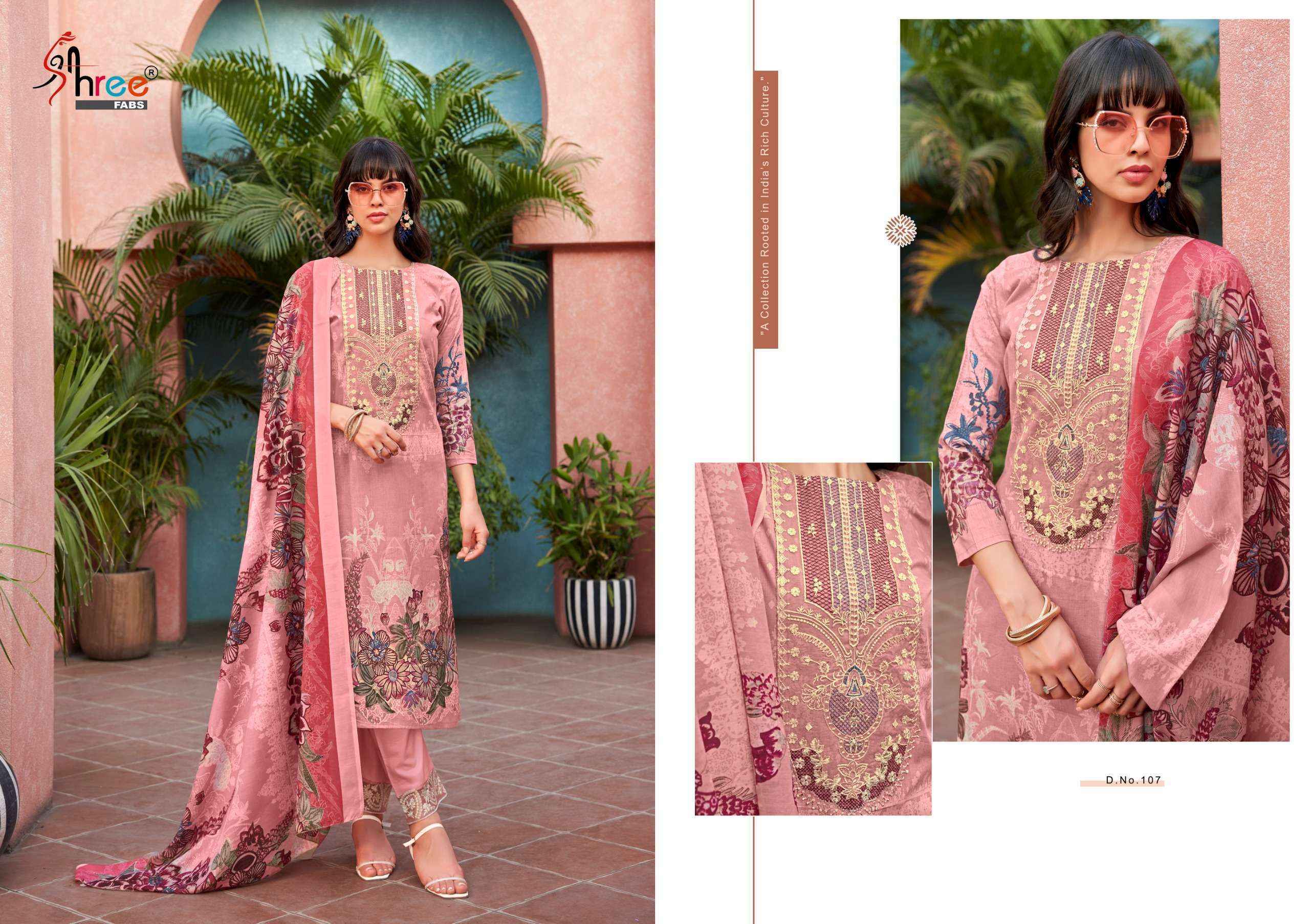 Shree Fabs Mashaal Emb Lawn Vol 1 Pakistani Suits Wholesale Price ( 8 pcs Catalogue )