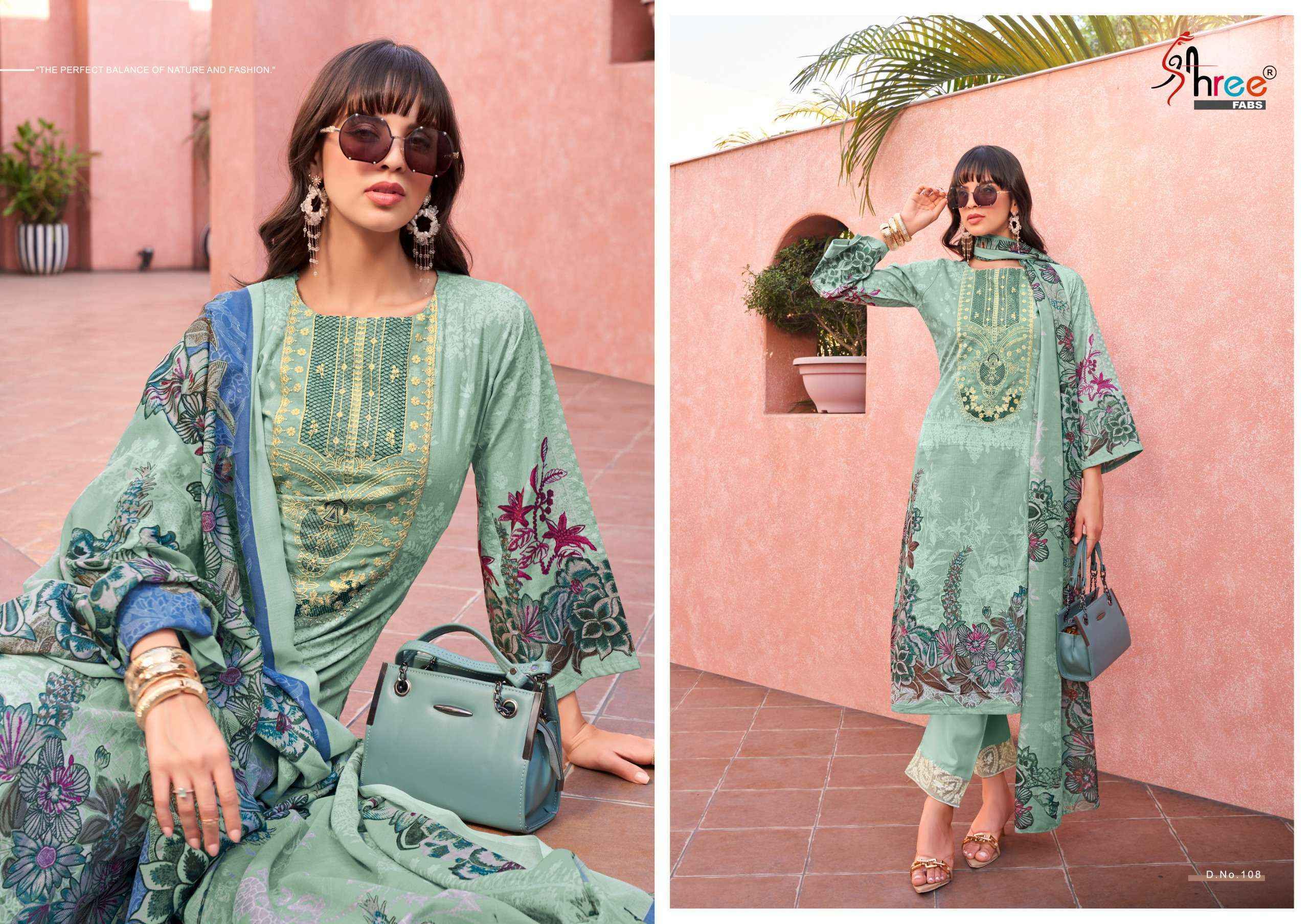 Shree Fabs Mashaal Emb Lawn Vol 1 Pakistani Suits Wholesale Price ( 8 pcs Catalogue )