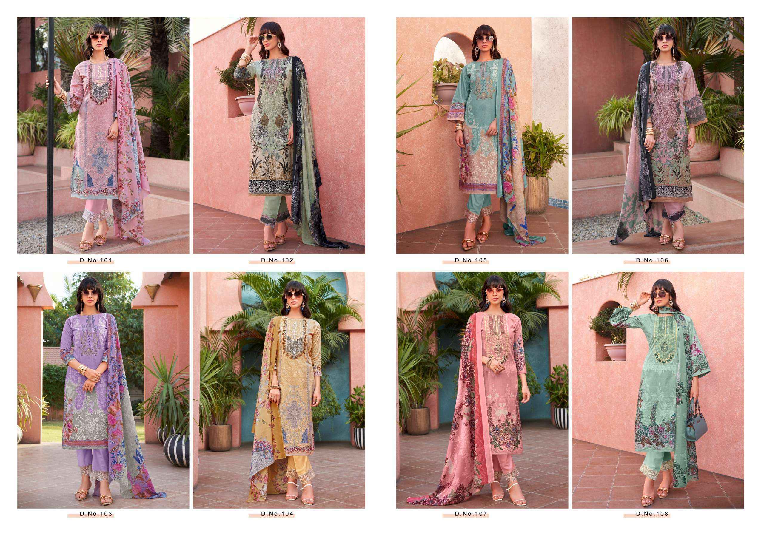 Shree Fabs Mashaal Emb Lawn Vol 1 Pakistani Suits Wholesale Price ( 8 pcs Catalogue )