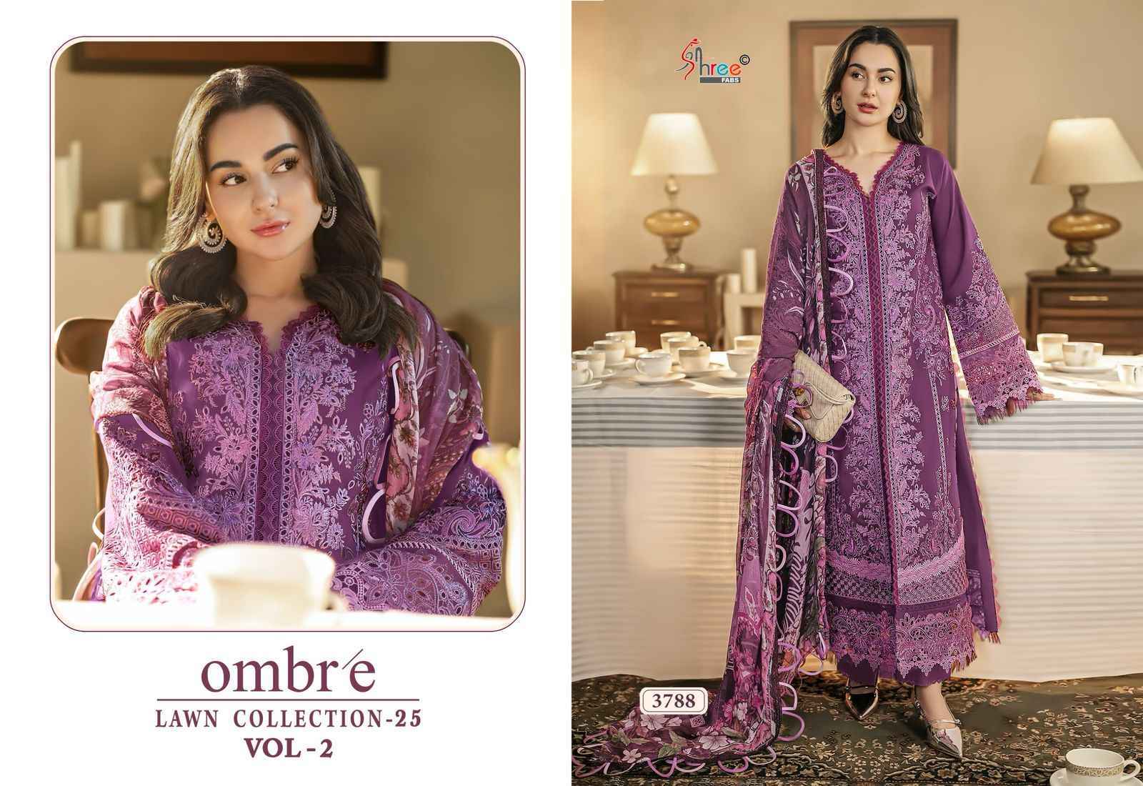 Shree Fabs Ombre 25 Vol 2 Cotton Salwar Kameez Wholesale Price ( 3 Pcs Catalog )