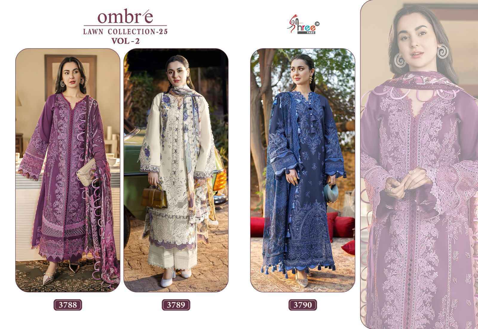 Shree Fabs Ombre 25 Vol 2 Cotton Salwar Kameez Wholesale Price ( 3 Pcs Catalog )