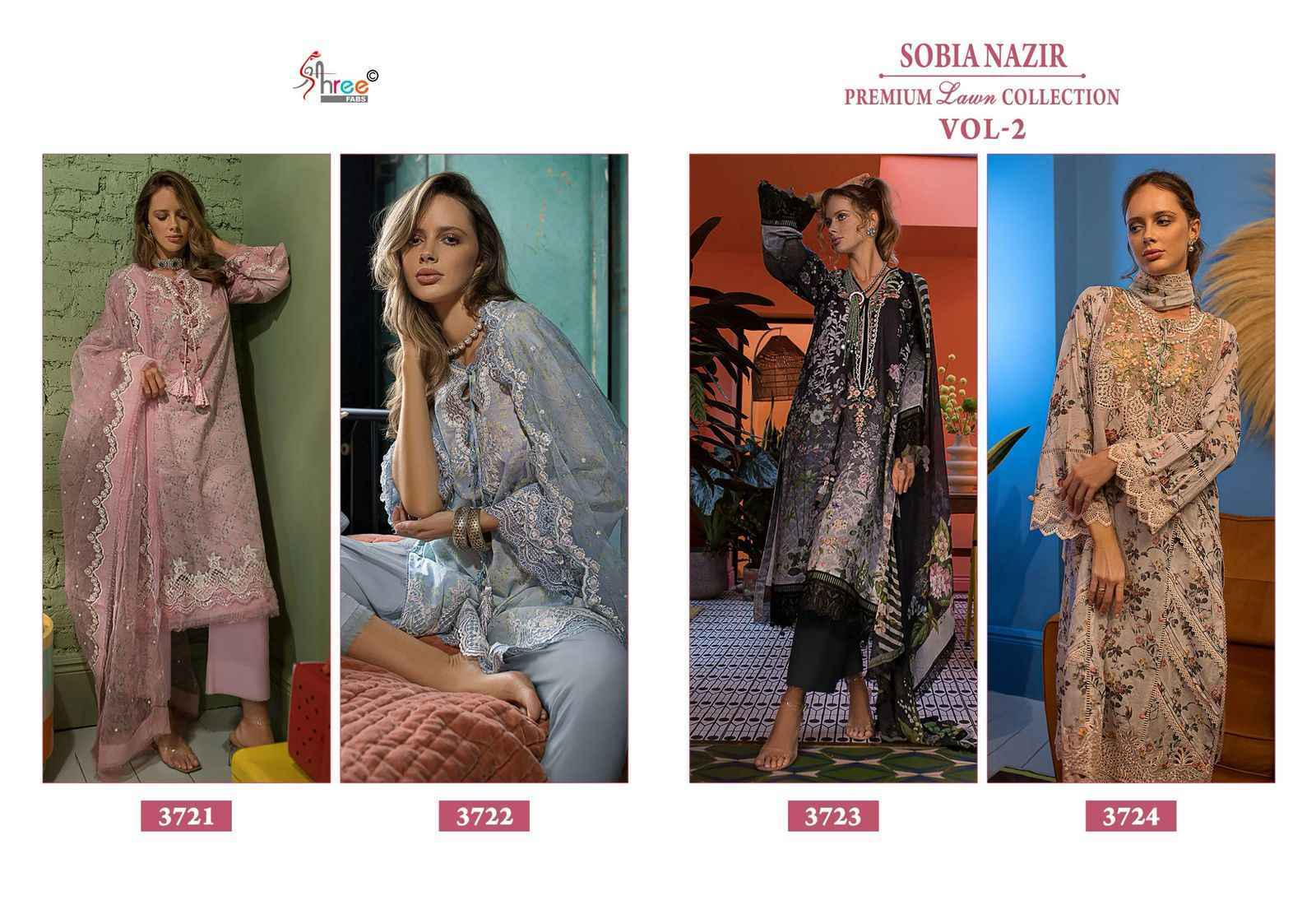 Shree Fabs Sobia Nazir Vol 2 Wholesale Cotton Dress Material ( 4 pcs Catalogue )