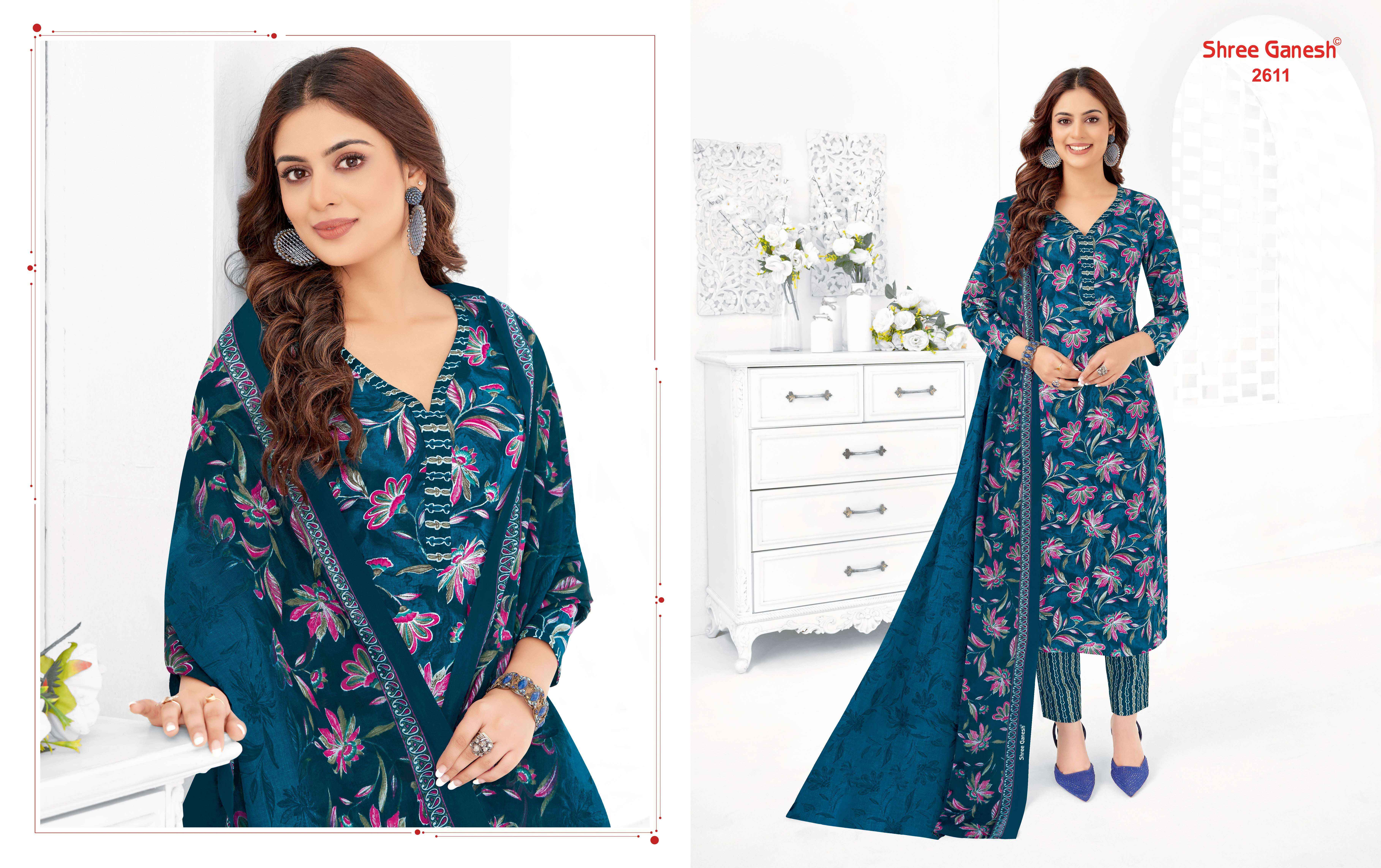 SHREE GANESH SAMAIYRA VOL 16 COTTON PRINTED DRESS MATERIAL WHOLESALE PRICE ( 20 PCS CATALOG )