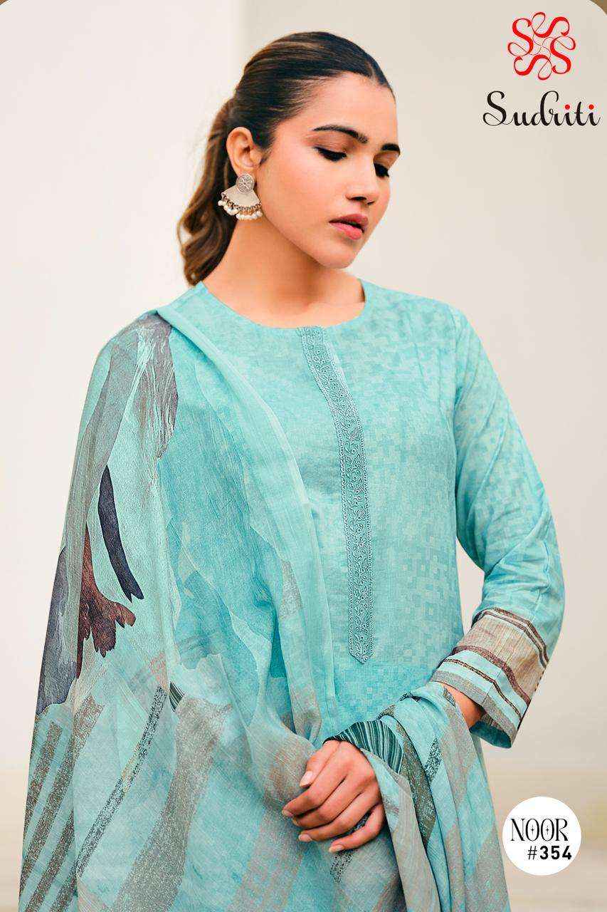 Sudriti Noor Fancy Handwork Pure Cotton Pakistani Suits ( 6 Pcs Catalogue )