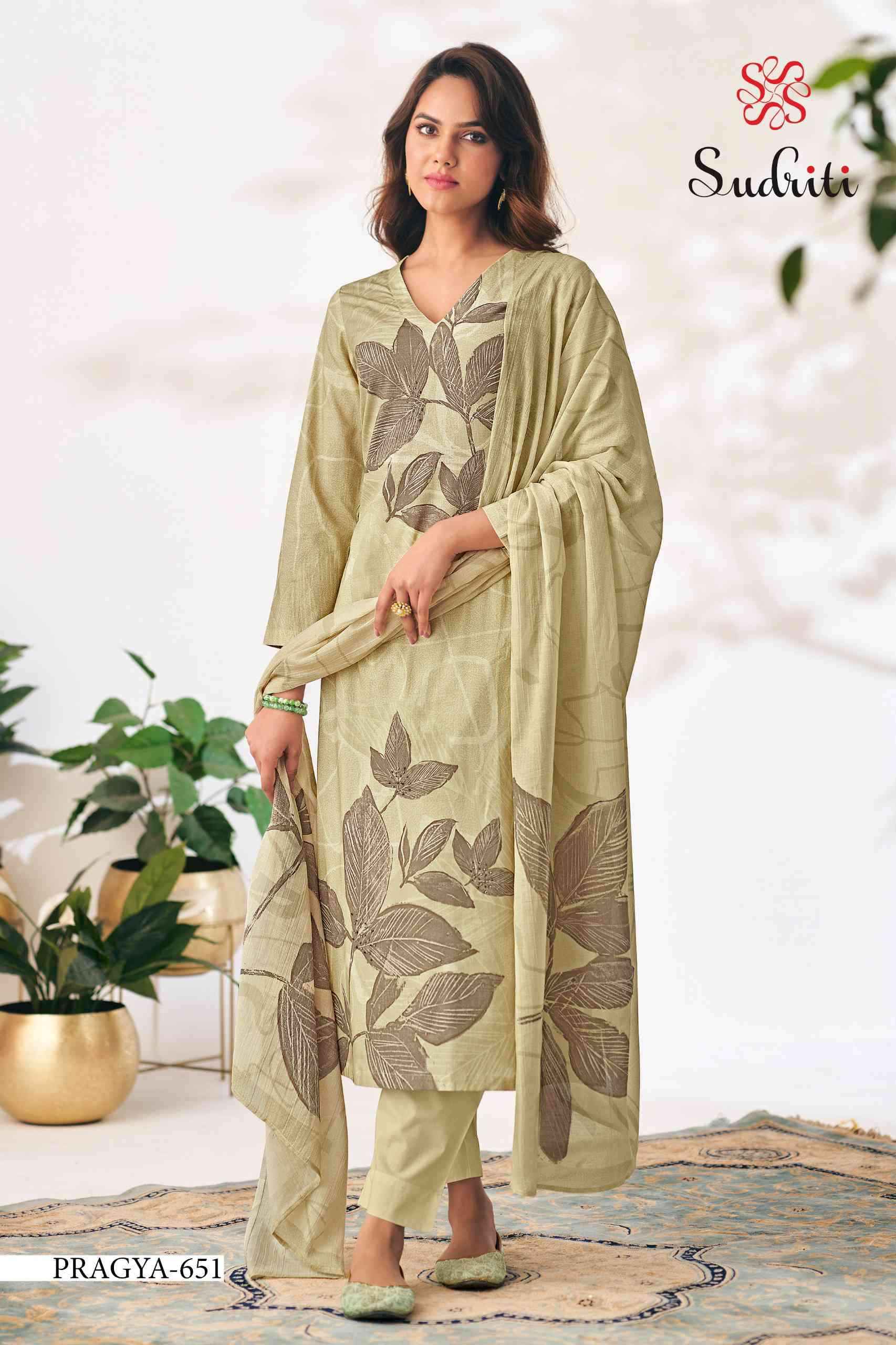 Sudriti Pragya Wholesale Pure Cotton Ladies Dress Material ( 8 Pcs Catalog )