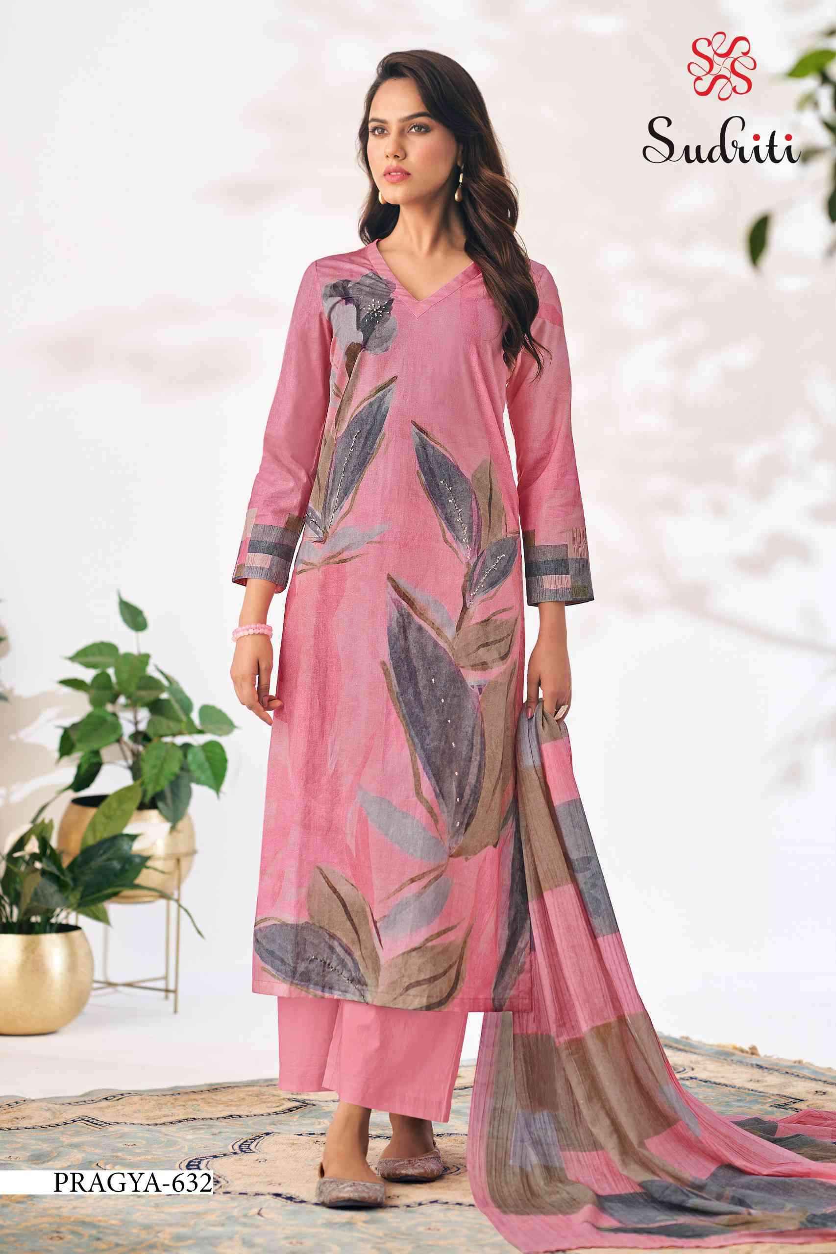 Sudriti Pragya Wholesale Pure Cotton Ladies Dress Material ( 8 Pcs Catalog )