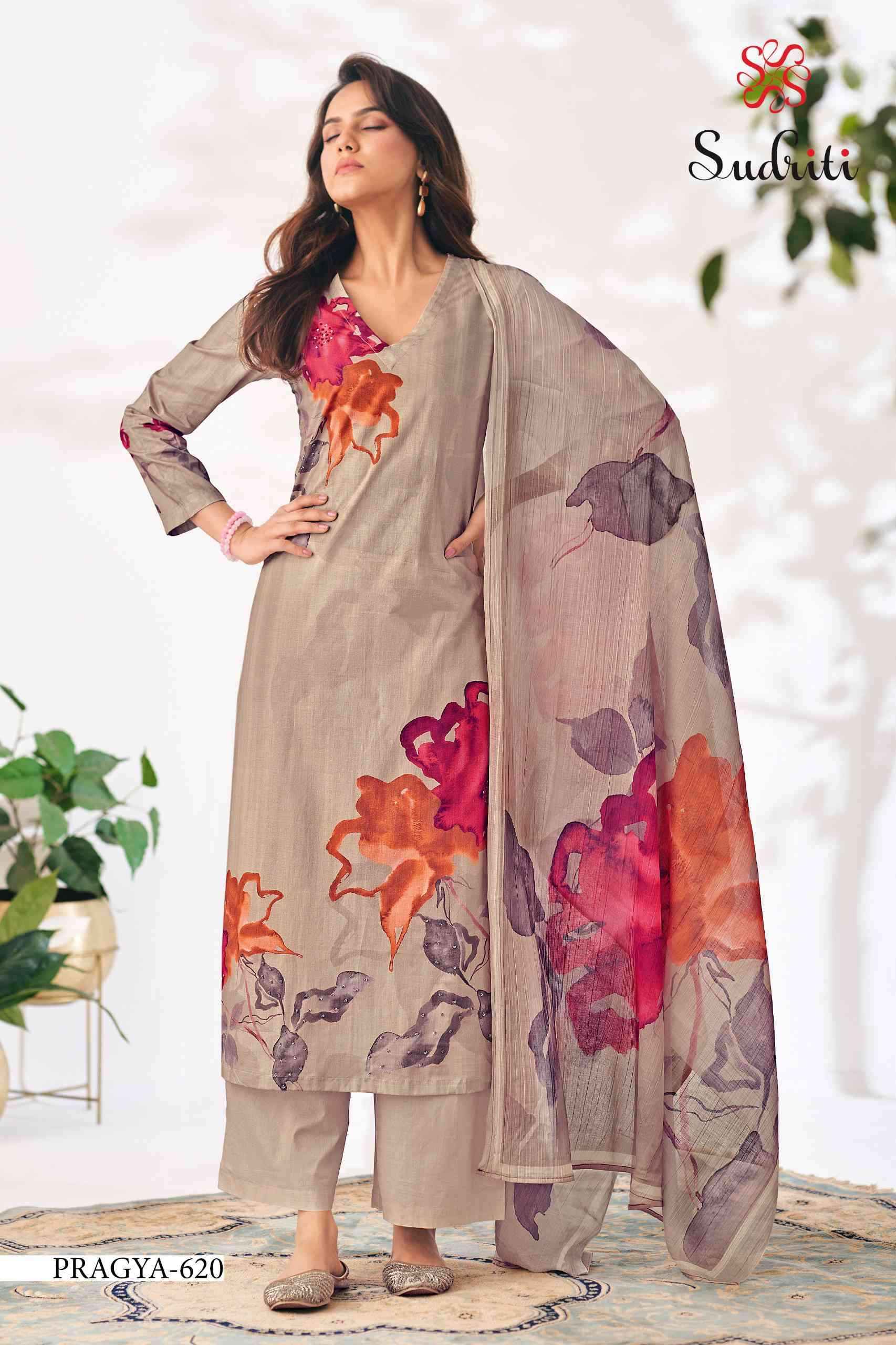 Sudriti Pragya Wholesale Pure Cotton Ladies Dress Material ( 8 Pcs Catalog )