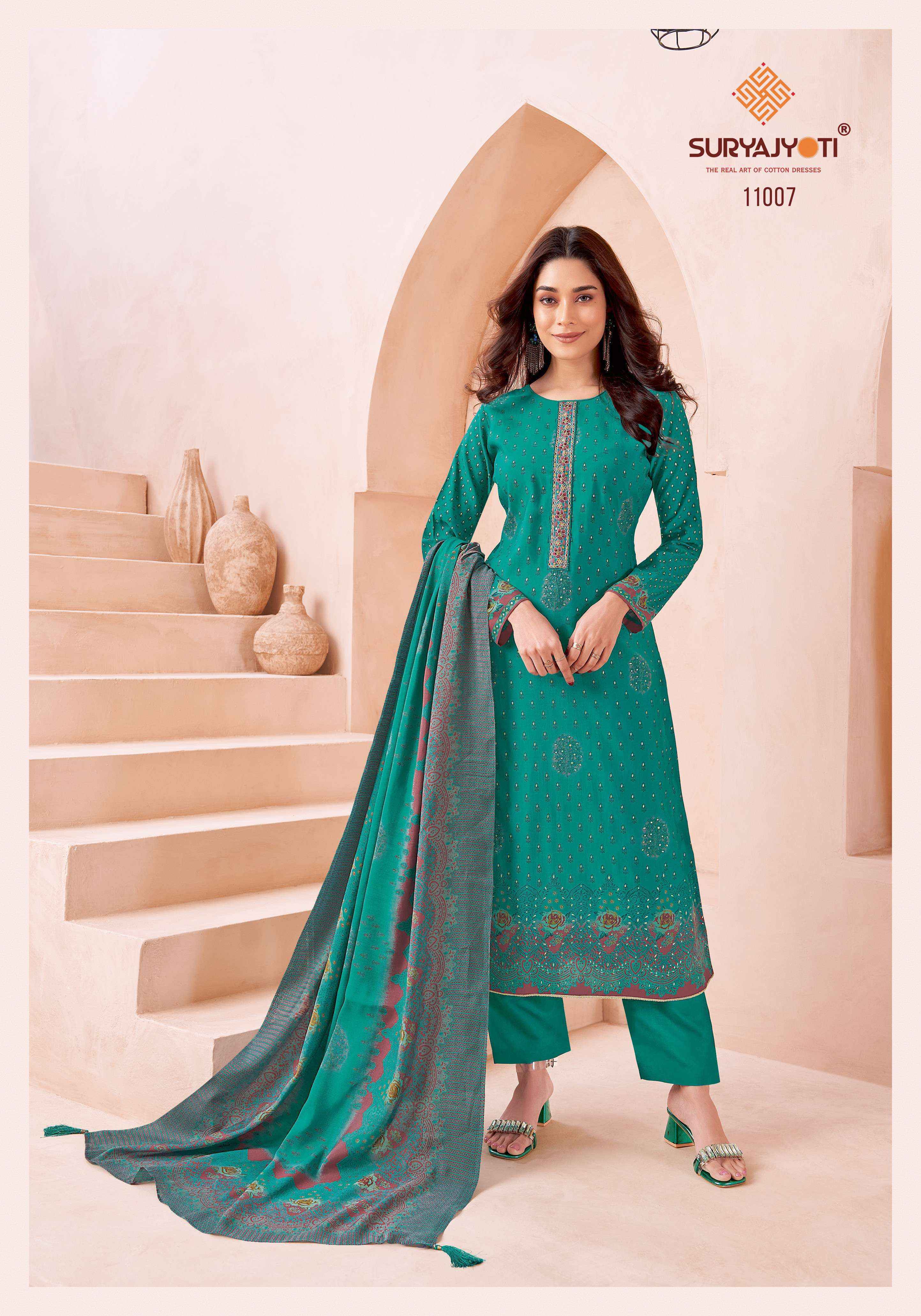 Suryajyoti Pushpa Vol 11 Modal Salwar Kameez Wholesale Price ( 8 Pcs Catalog )