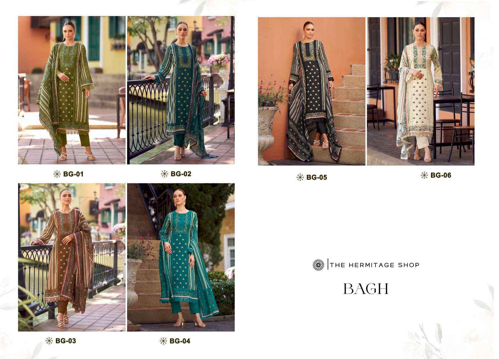 THE HERMITAGE SHOP BAGH EDITION 2 JAM SATIN DIGITAL PRINT WITH FANCY SALWAR KAMEEZ WHOLESALE PRICE ( 6 PCS CATALOG )