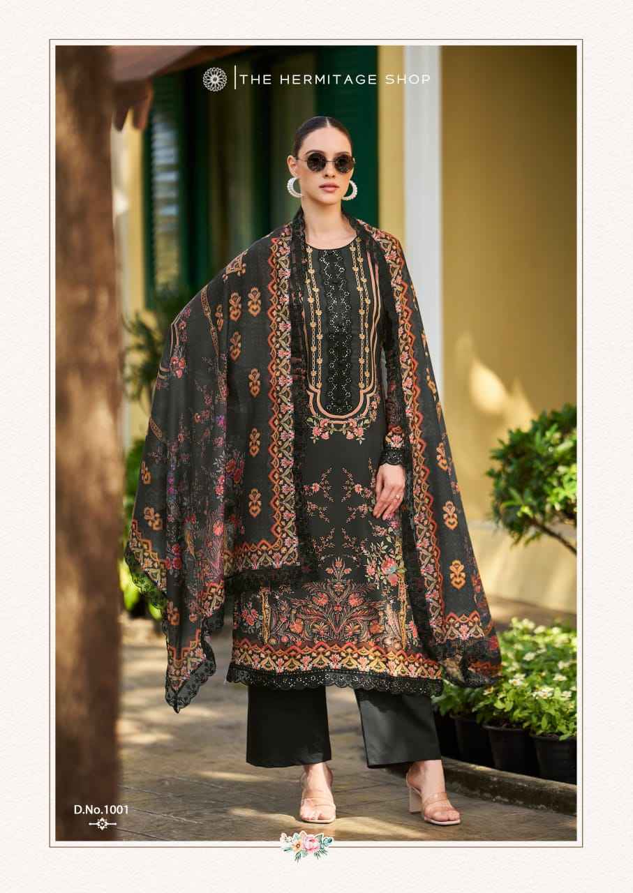 The Hermitage Shop Binsaeed Originals Jam Satin Salwar Kameez Wholesale Price ( 8 Pcs Catalog )