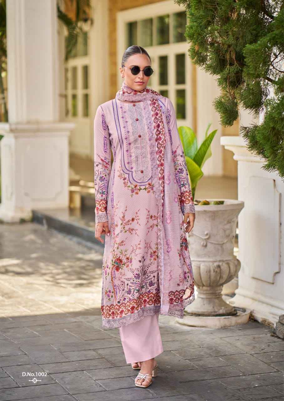 The Hermitage Shop Binsaeed Originals Jam Satin Salwar Kameez Wholesale Price ( 8 Pcs Catalog )