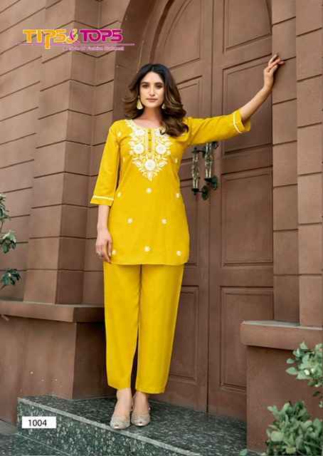 Tips & Tops Polo Rayon Co ord Set Wholesale Price ( 6 Pcs catalog )