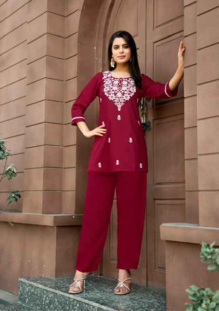 Tips & Tops Polo Rayon Co ord Set Wholesale Price ( 6 Pcs catalog )