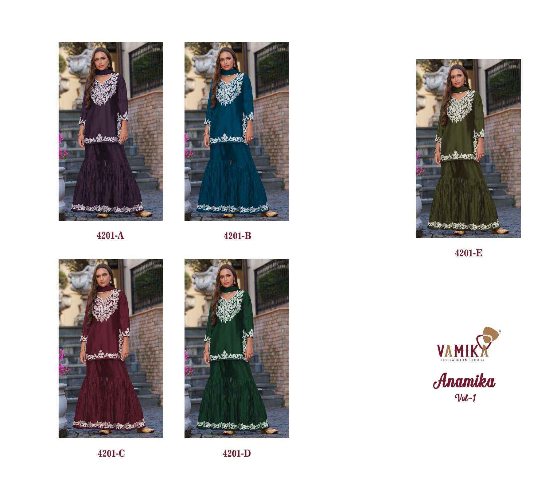 Vamika Anamika Vol 1 Readymade Chinone Dress wholesale Price ( 5 Pcs Catalog )