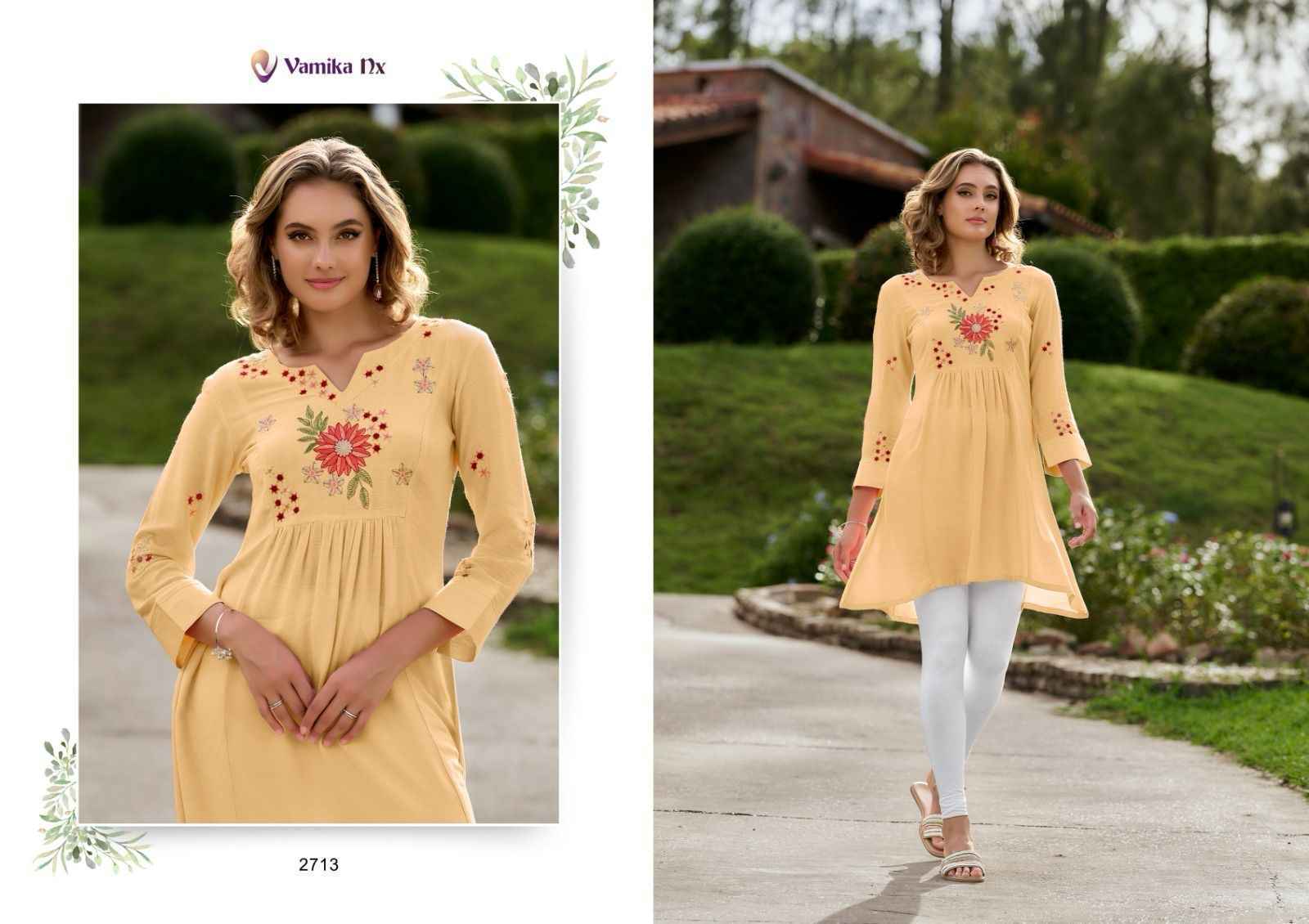 Vamika NX Rang Mahal Vol 3 Rayon Kurti Set Wholesale Price ( 5 Pcs Catalog )