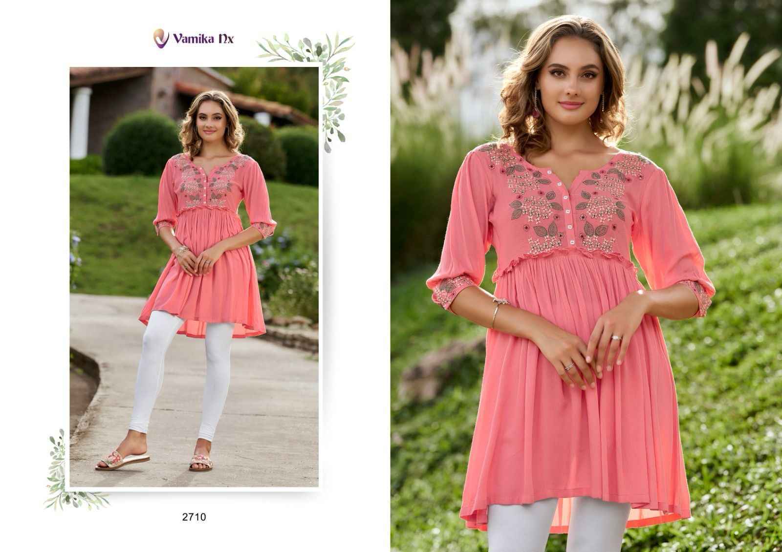 Vamika NX Rang Mahal Vol 3 Rayon Kurti Set Wholesale Price ( 5 Pcs Catalog )