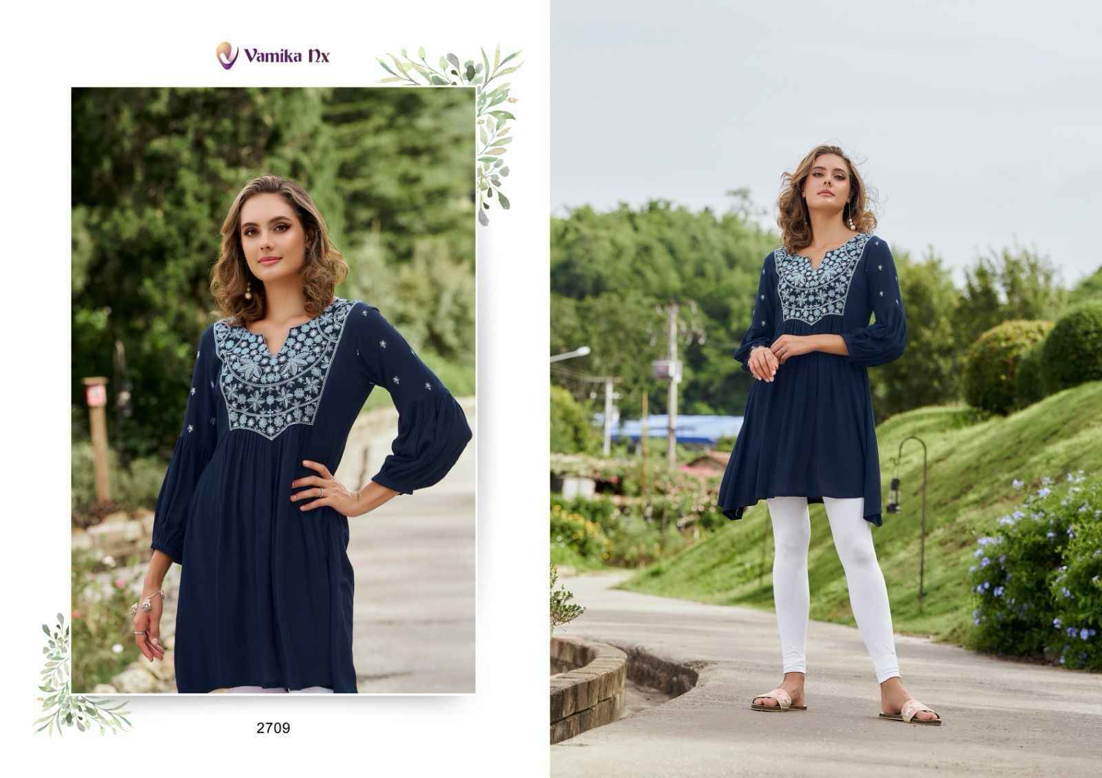 Vamika NX Rang Mahal Vol 3 Rayon Kurti Set Wholesale Price ( 5 Pcs Catalog )