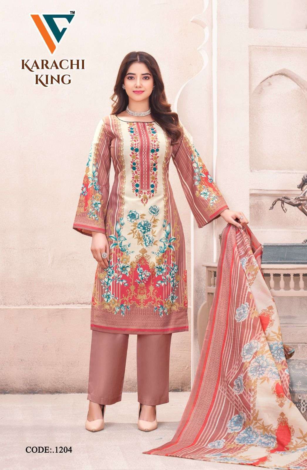 Vandana Creation Karachi‎ King‎‎‎ Vol 12 Suit Wholesale Price ( 8 pcs Catalogue )