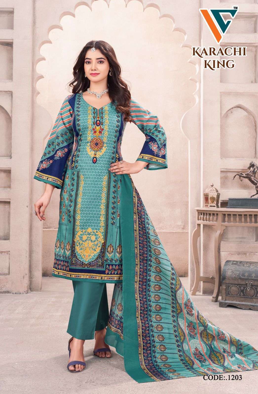 Vandana Creation Karachi‎ King‎‎‎ Vol 12 Suit Wholesale Price ( 8 pcs Catalogue )