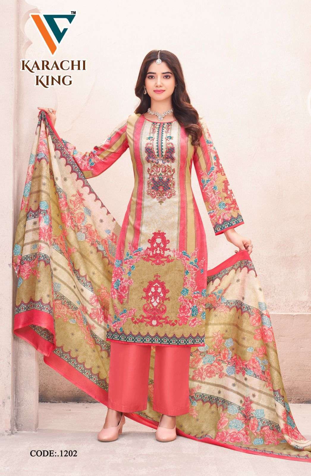 Vandana Creation Karachi‎ King‎‎‎ Vol 12 Suit Wholesale Price ( 8 pcs Catalogue )