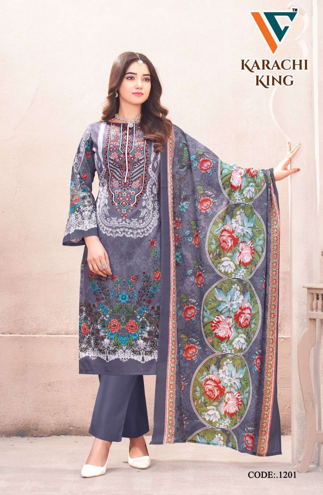 Vandana Creation Karachi‎ King‎‎‎ Vol 12 Suit Wholesale Price ( 8 pcs Catalogue )
