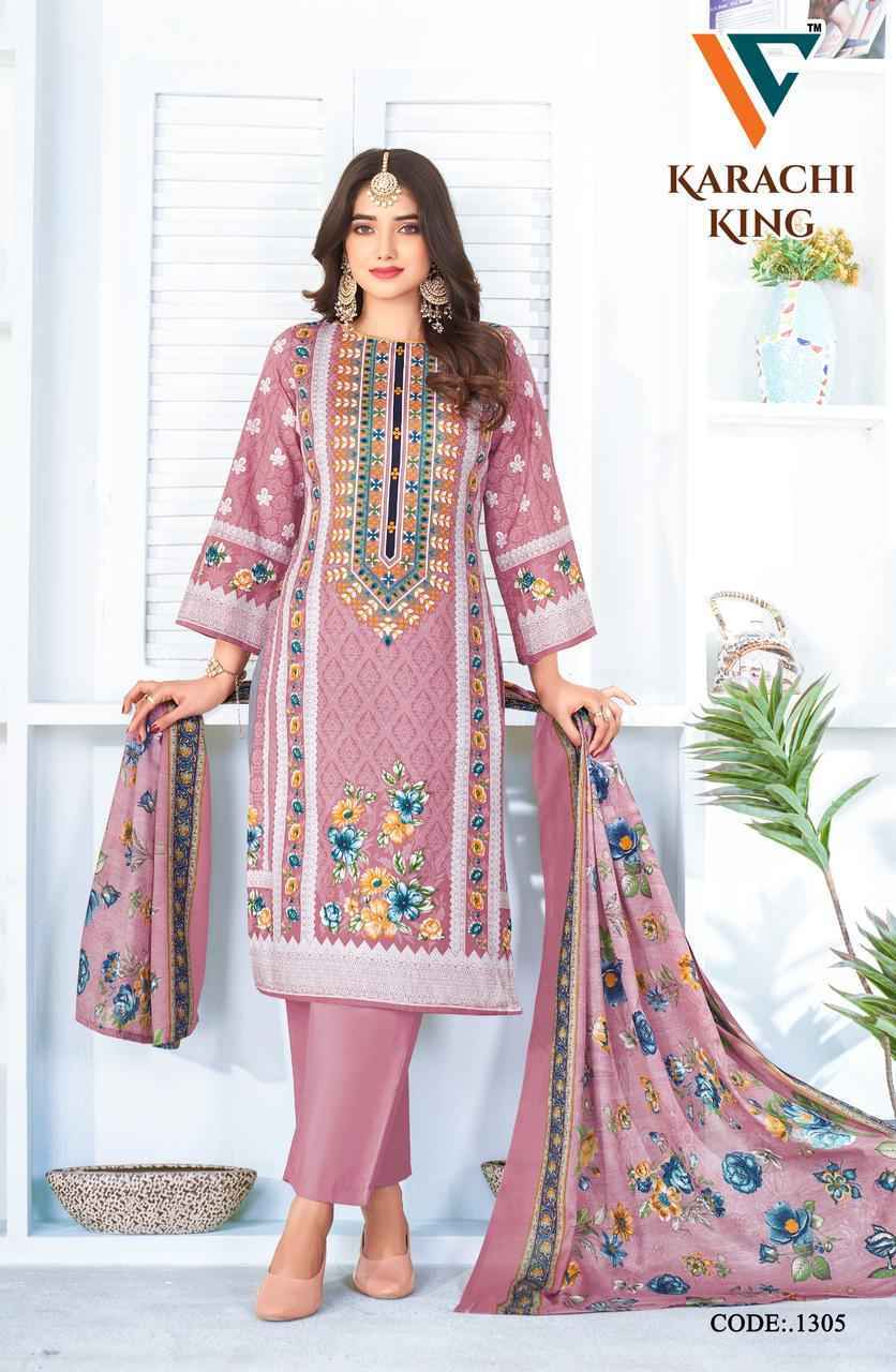 Vandana Creation Karachi‎ King‎‎‎ Vol 13 Wholesale Cotton Dress Material ( 8 pcs Catalogue )