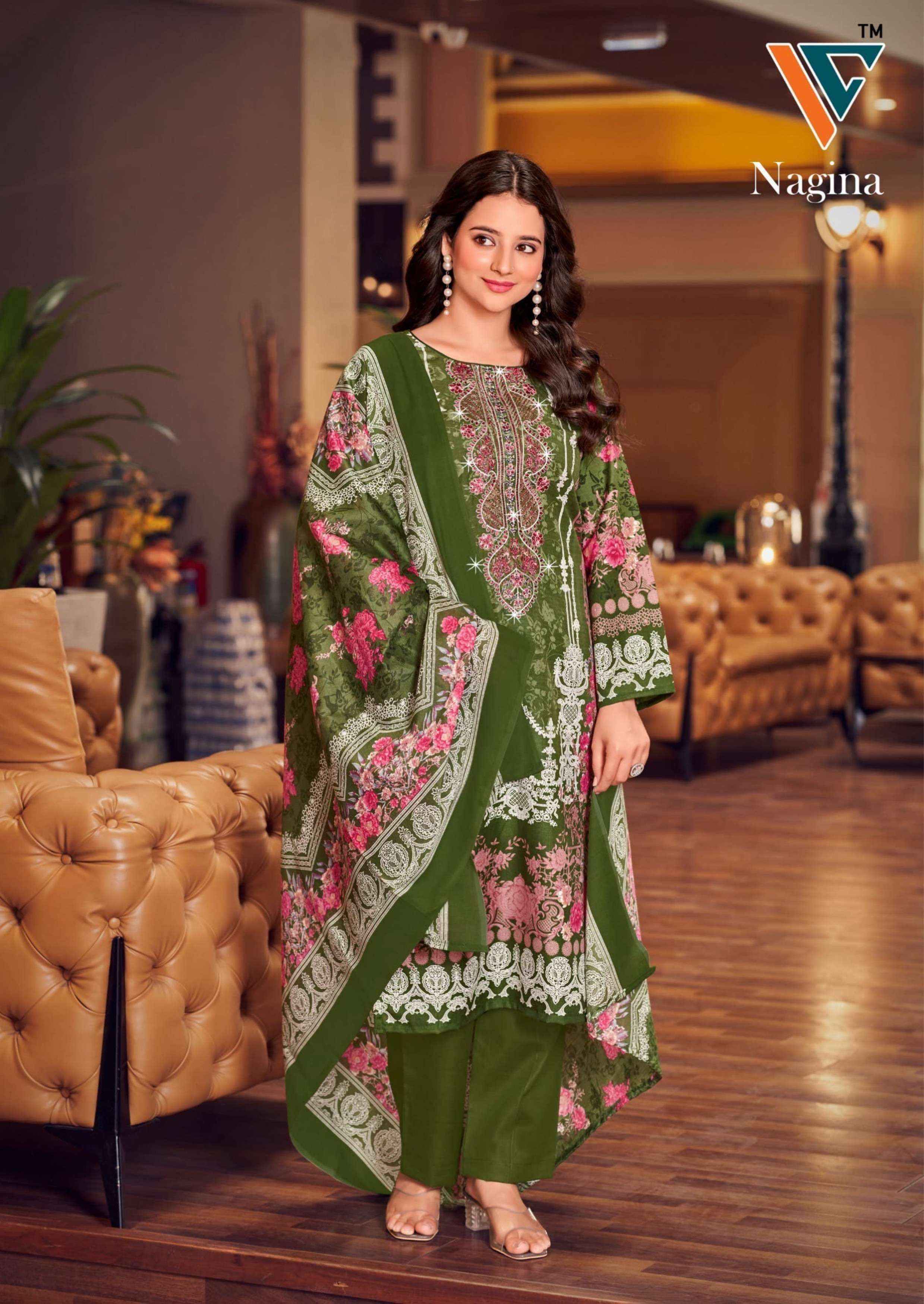 VANDANA‎‎ CREATION NAGINA‎ VOL 2 WHOLESALE COTTON DRESS MATERIAL ( 8 PCS CATALOGUE )