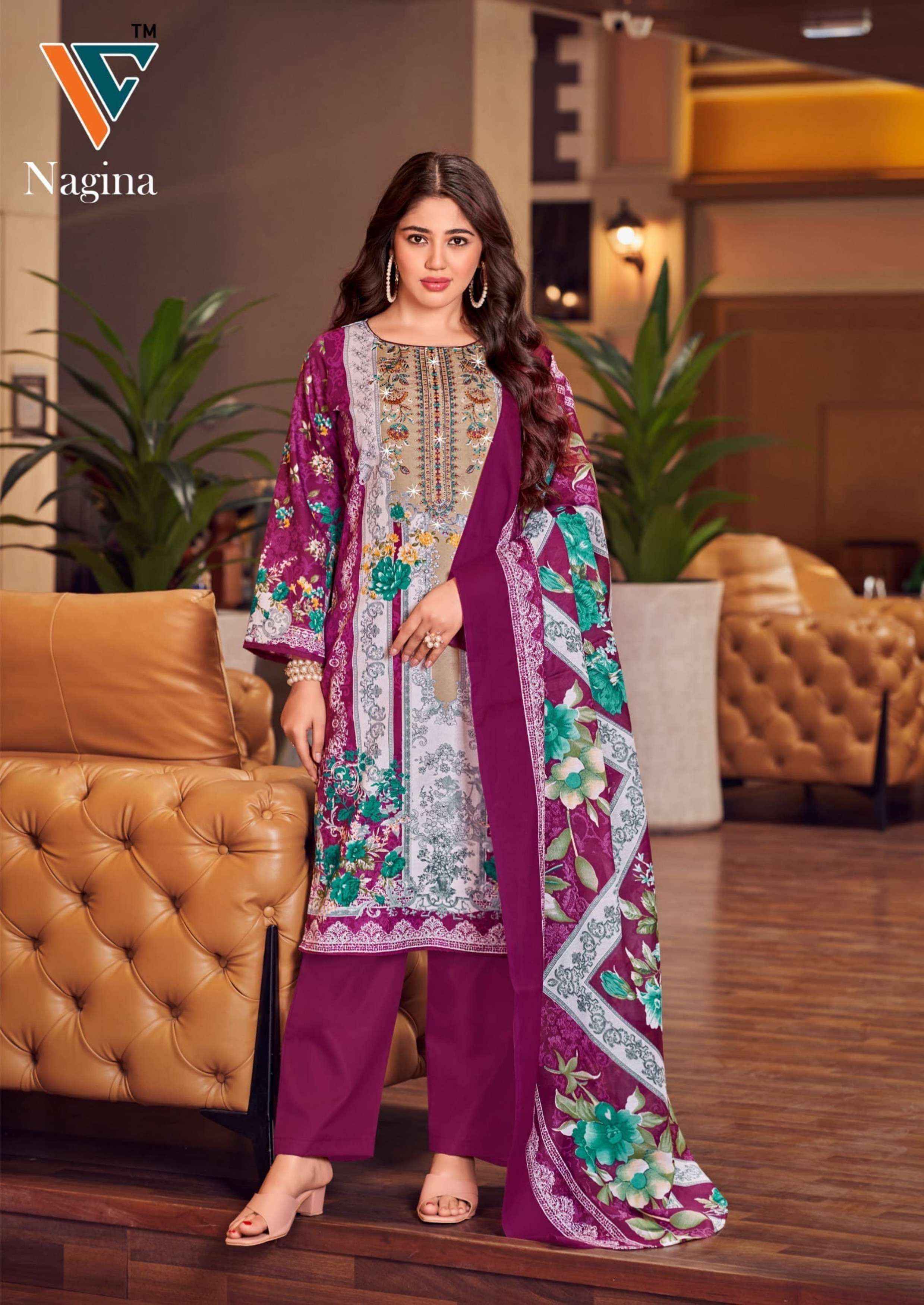 VANDANA‎‎ CREATION NAGINA‎ VOL 2 WHOLESALE COTTON DRESS MATERIAL ( 8 PCS CATALOGUE )