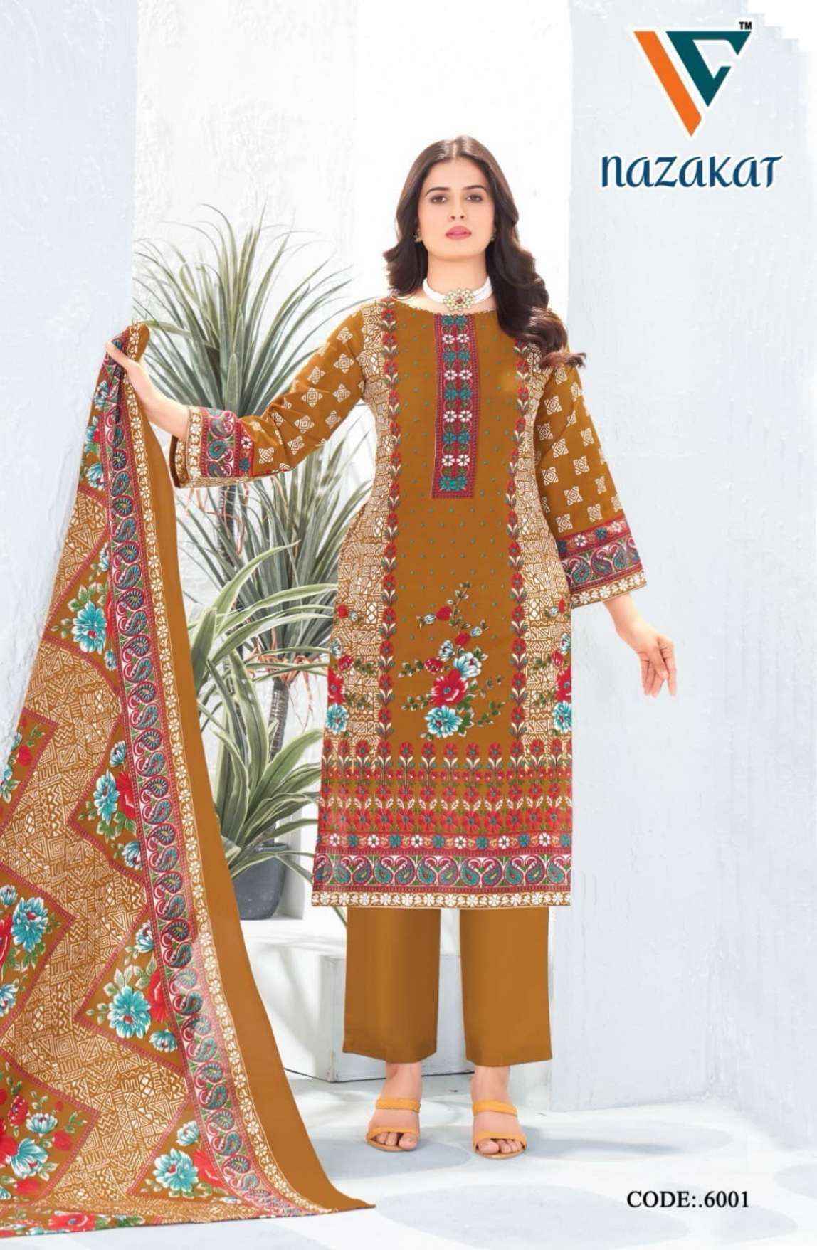Vandana Creation Nazakat Vol 6 Wholesale Cotton Dress Material ( 8 pcs Catalogue )