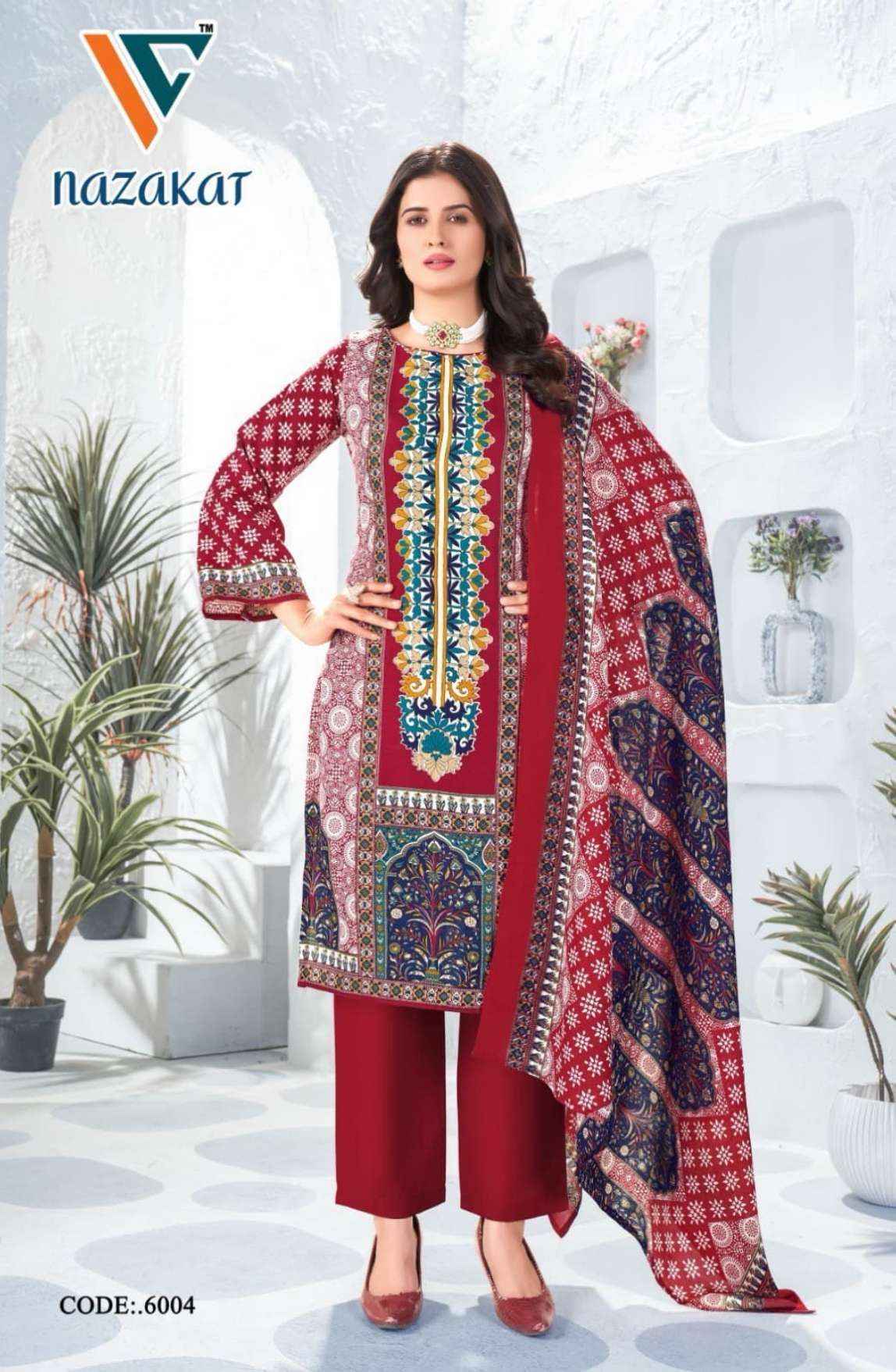 Vandana Creation Nazakat Vol 6 Wholesale Cotton Dress Material ( 8 pcs Catalogue )