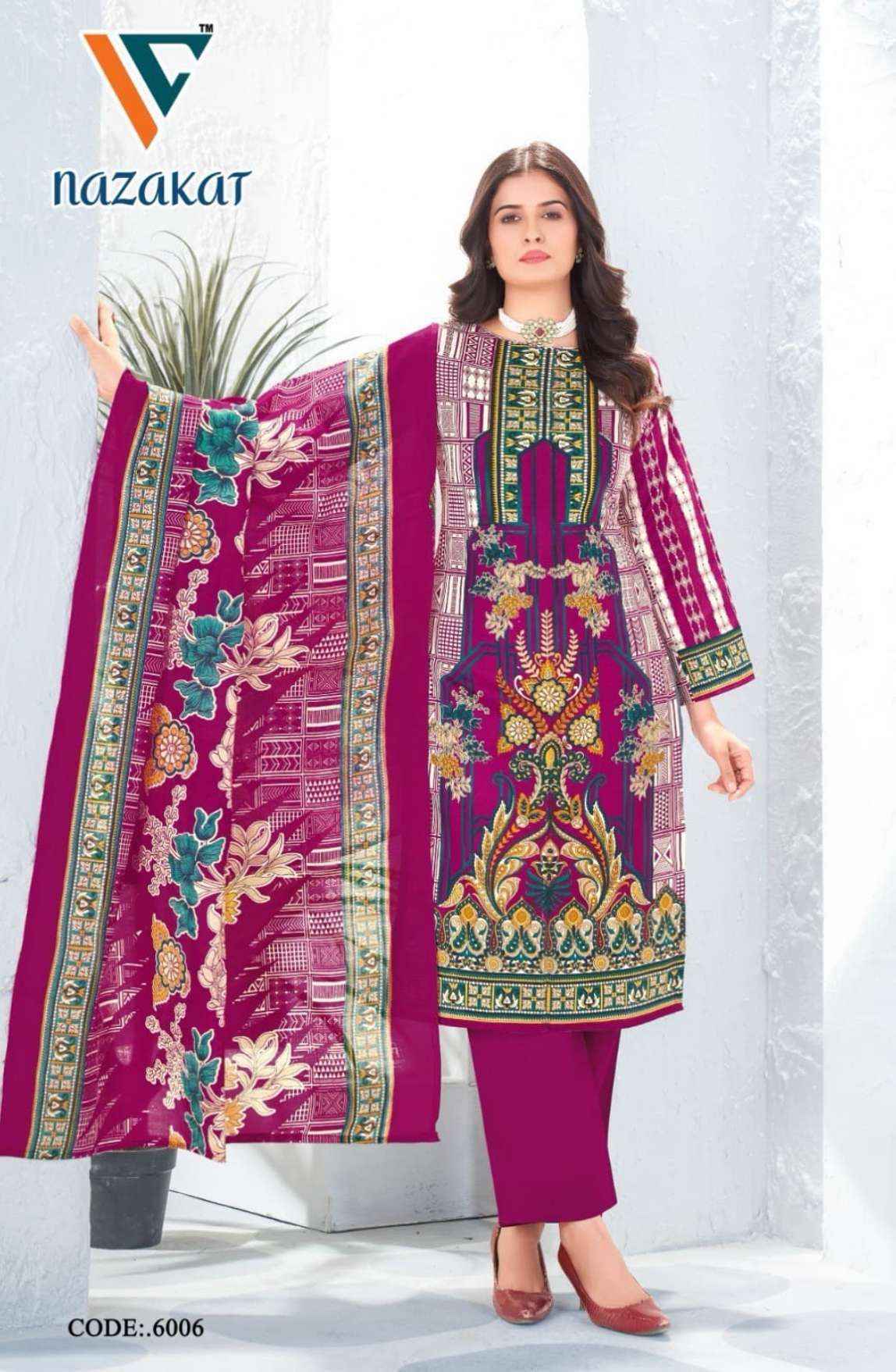 Vandana Creation Nazakat Vol 6 Wholesale Cotton Dress Material ( 8 pcs Catalogue )