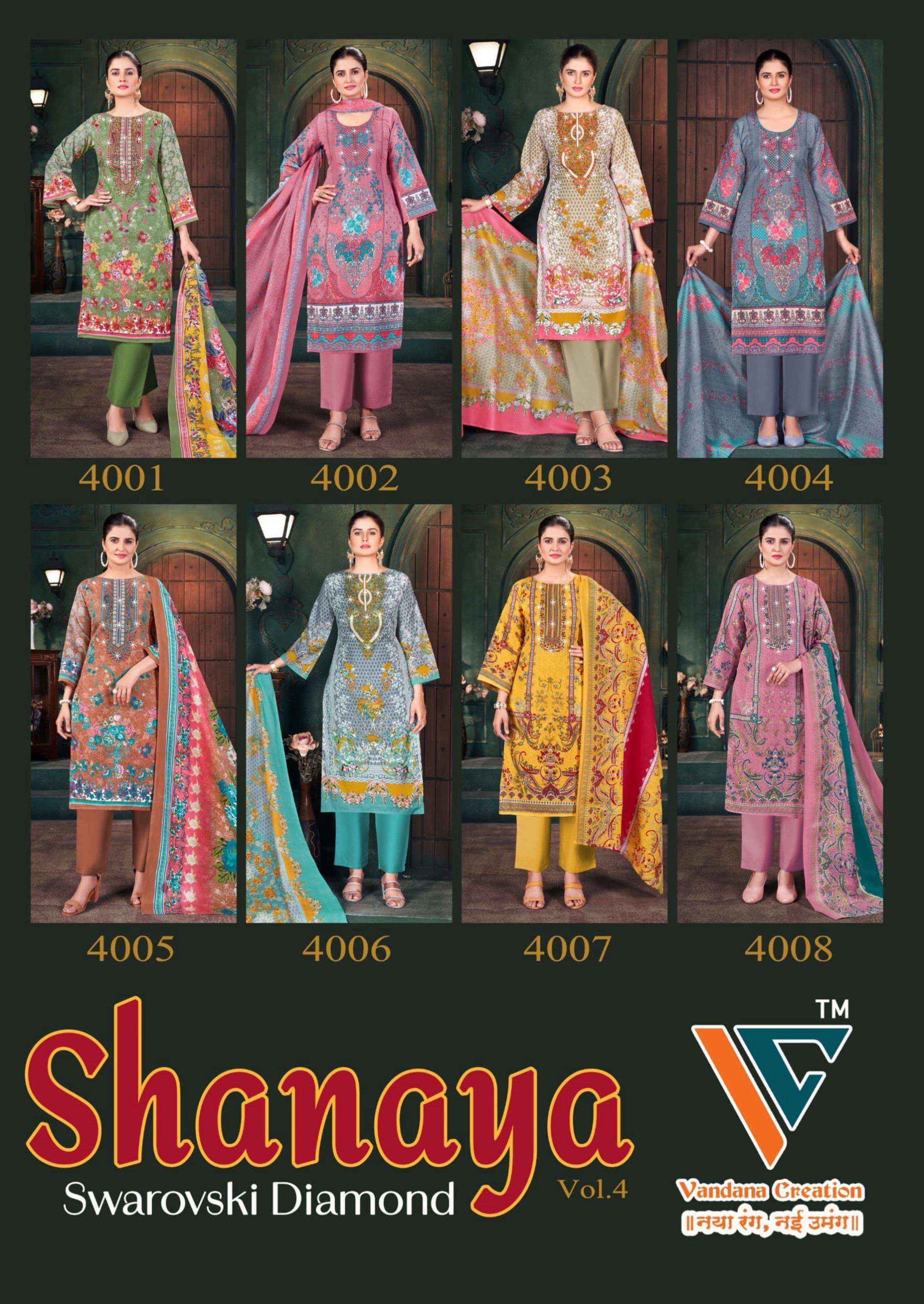 Vandana Creation Shanaya Vol 4 Suits Online Shopping ( 8 pcs Catalogue )