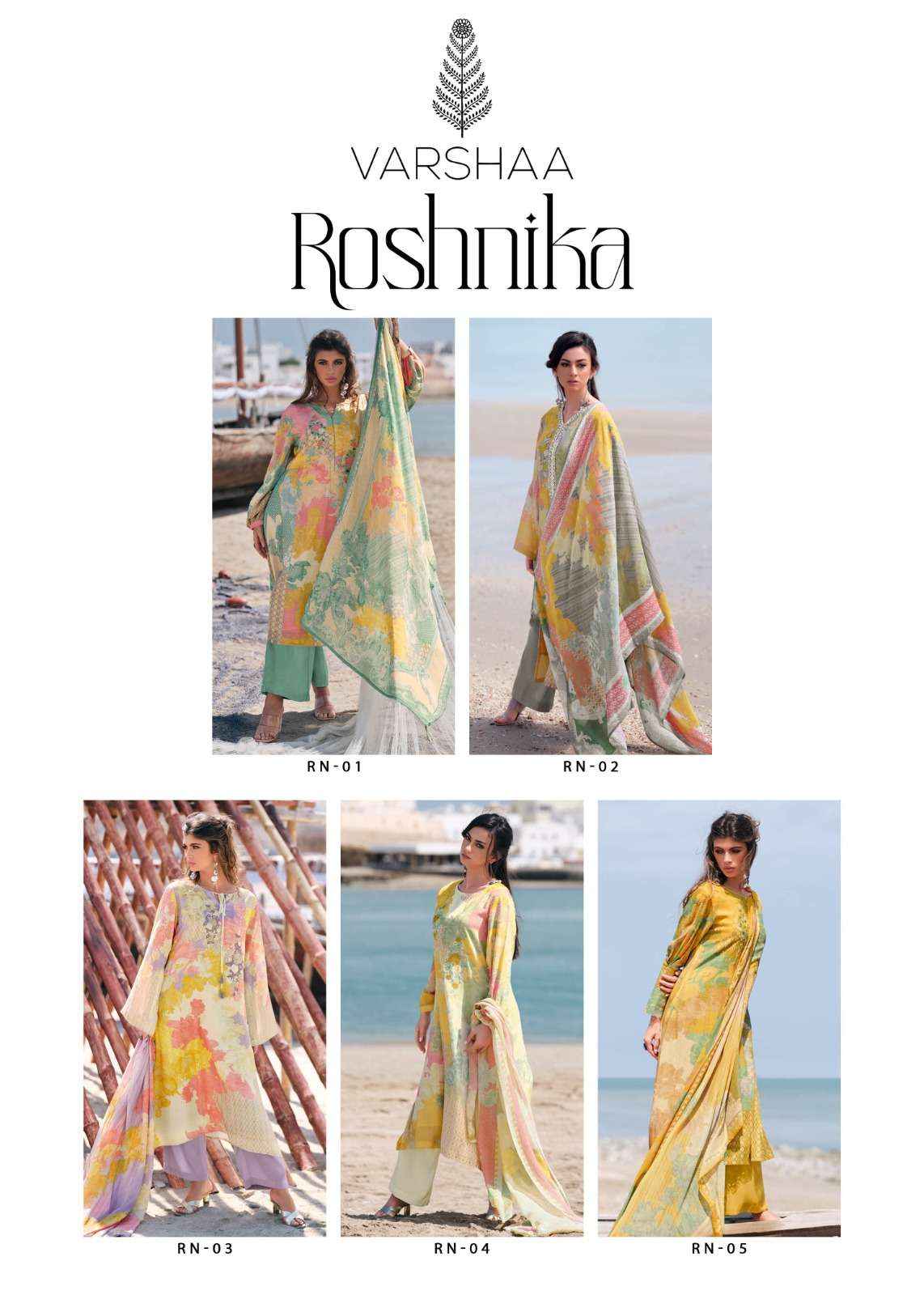 Varsha Fashion Roshnika Wholesale Ladies Salwar Kameez ( 5 Pcs Catalogue )