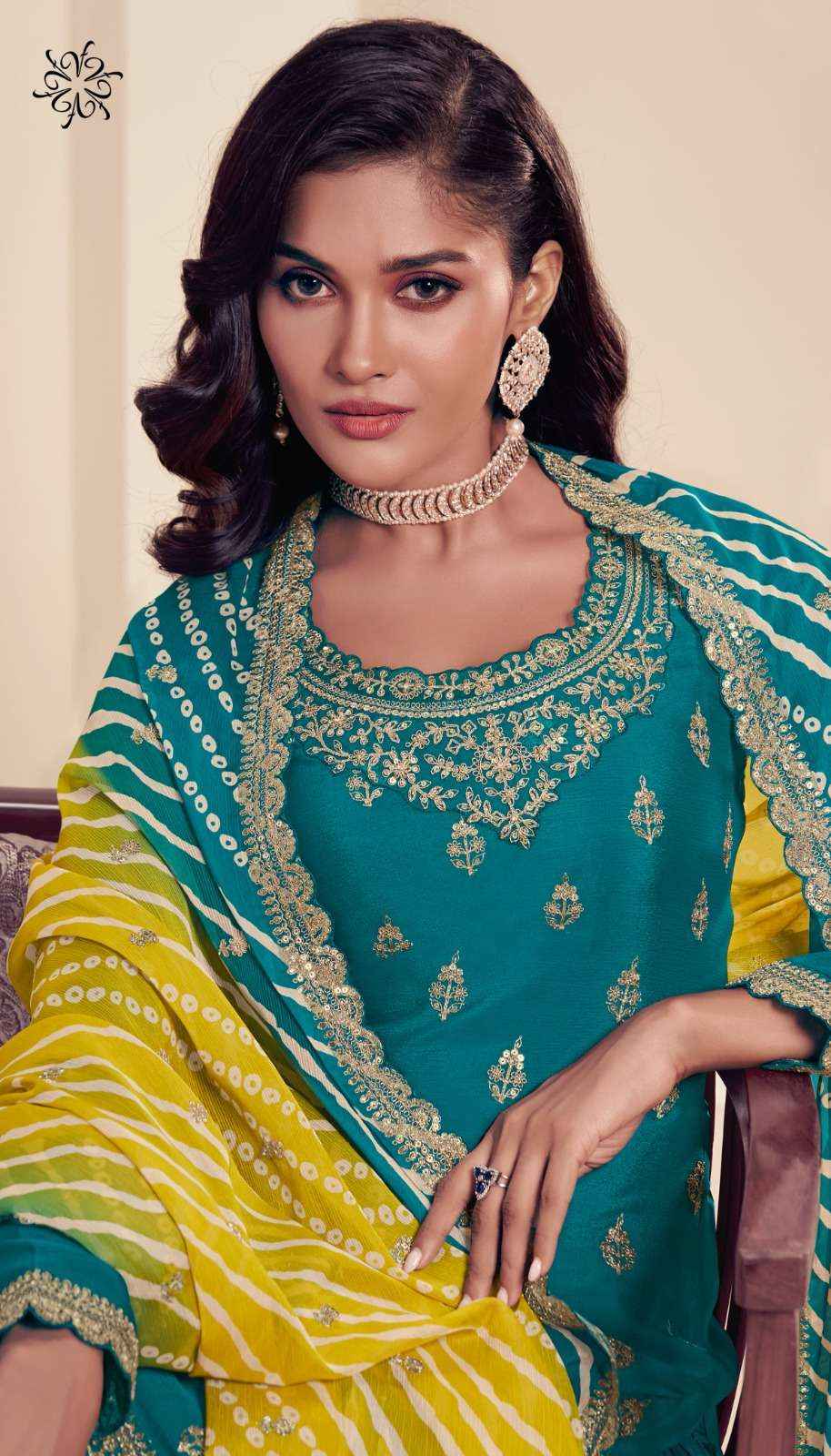 Vinay Fashion Kuleesh Rang Plus Partywear Sharara Style Suits ( 5 Pcs Catalogue )