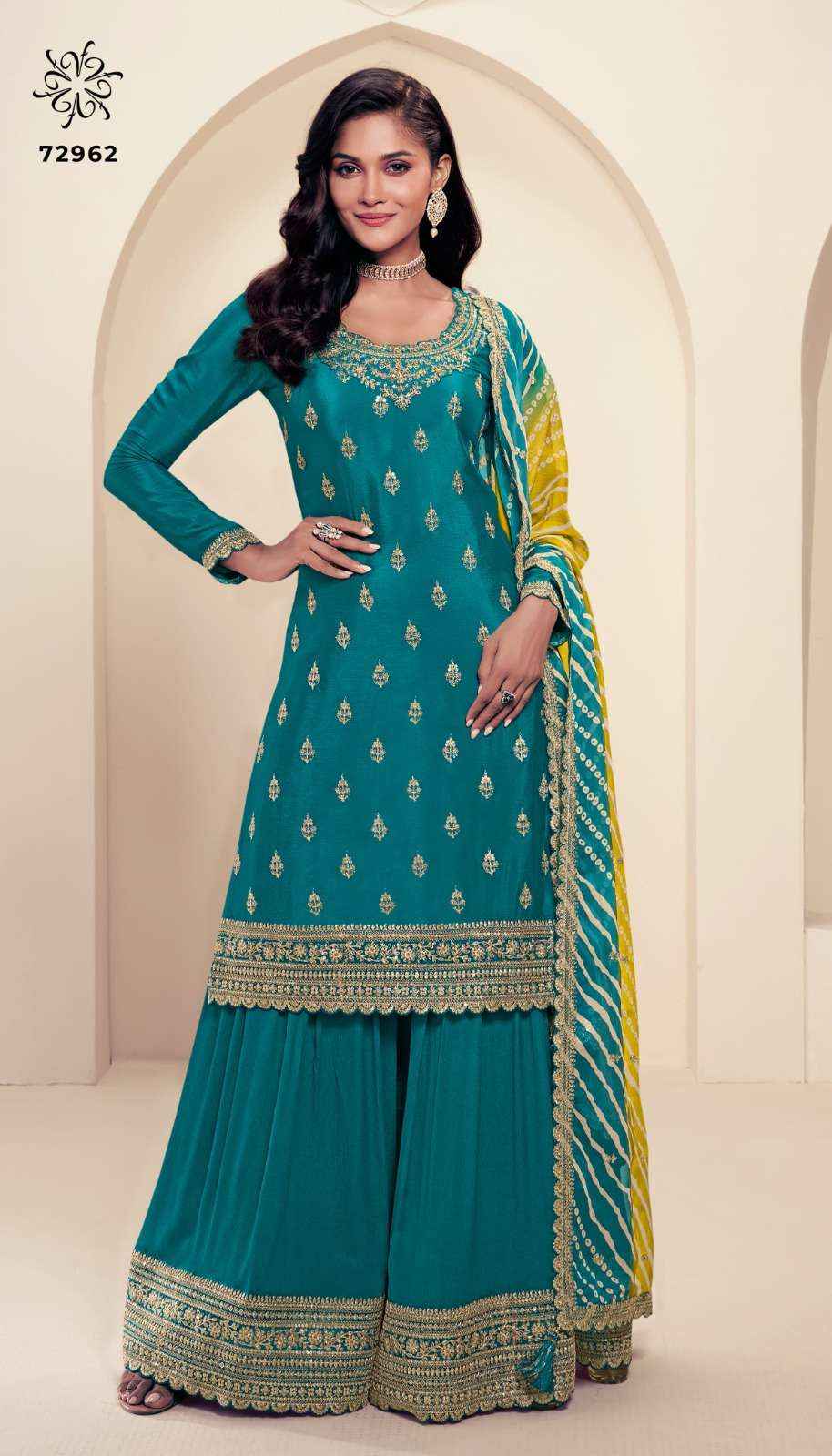 Vinay Fashion Kuleesh Rang Plus Partywear Sharara Style Suits ( 5 Pcs Catalogue )