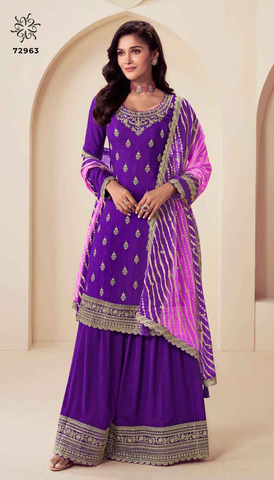 Vinay Fashion Kuleesh Rang Plus Partywear Sharara Style Suits ( 5 Pcs Catalogue )